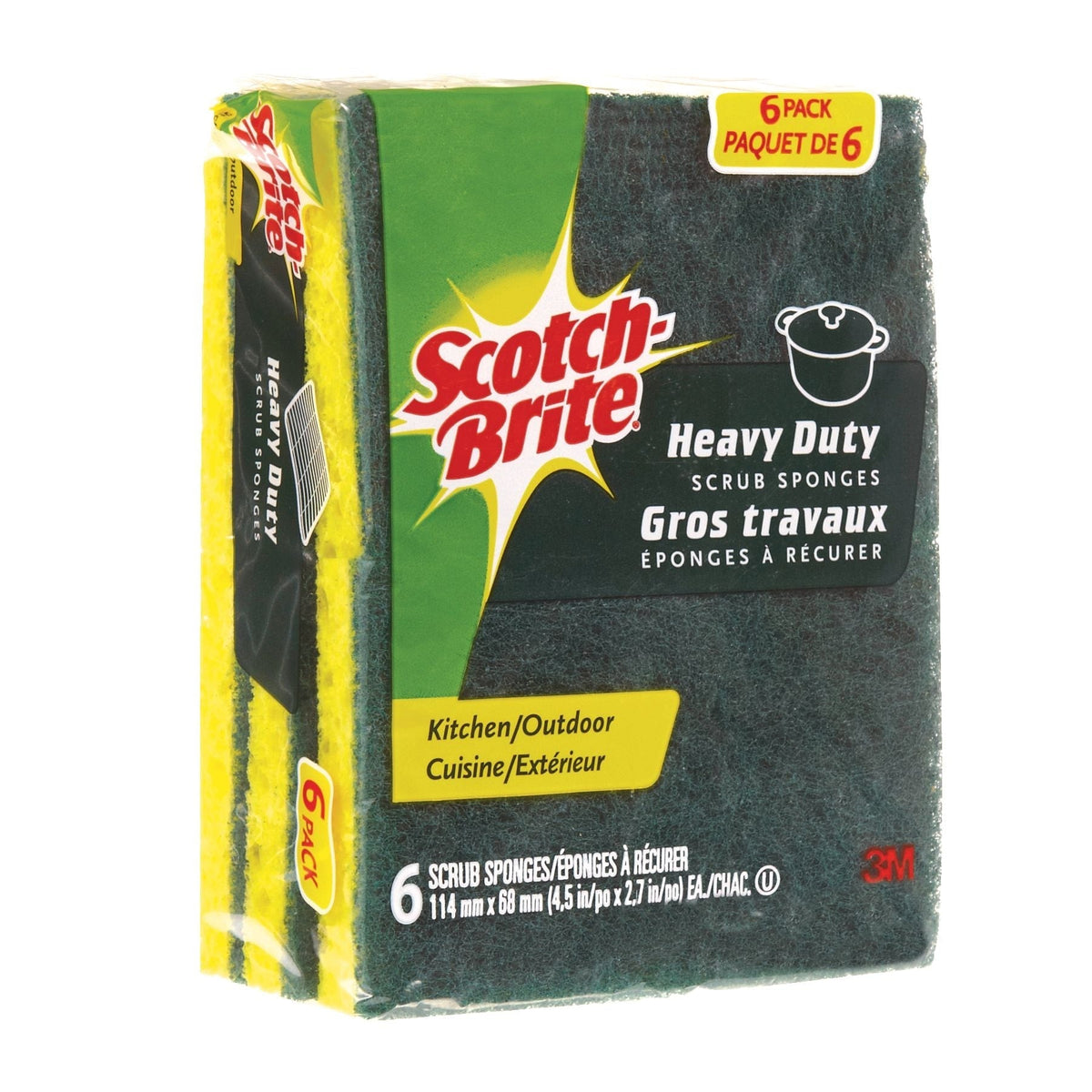 3M Scotch-Brite Heavy Duty Scrub Sponge, 6-pk T4W7 - product image 1