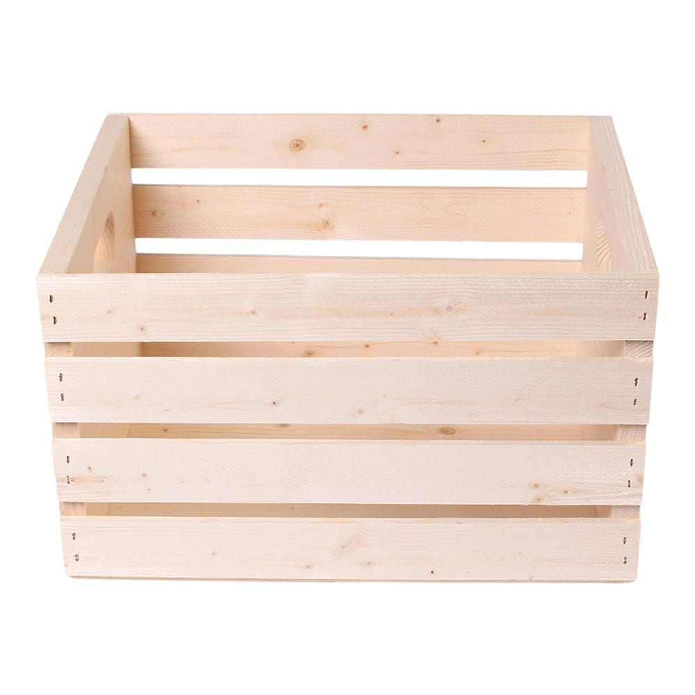 Solid Pine Wood Storage Crate, 16-in B6U9 - product image 1