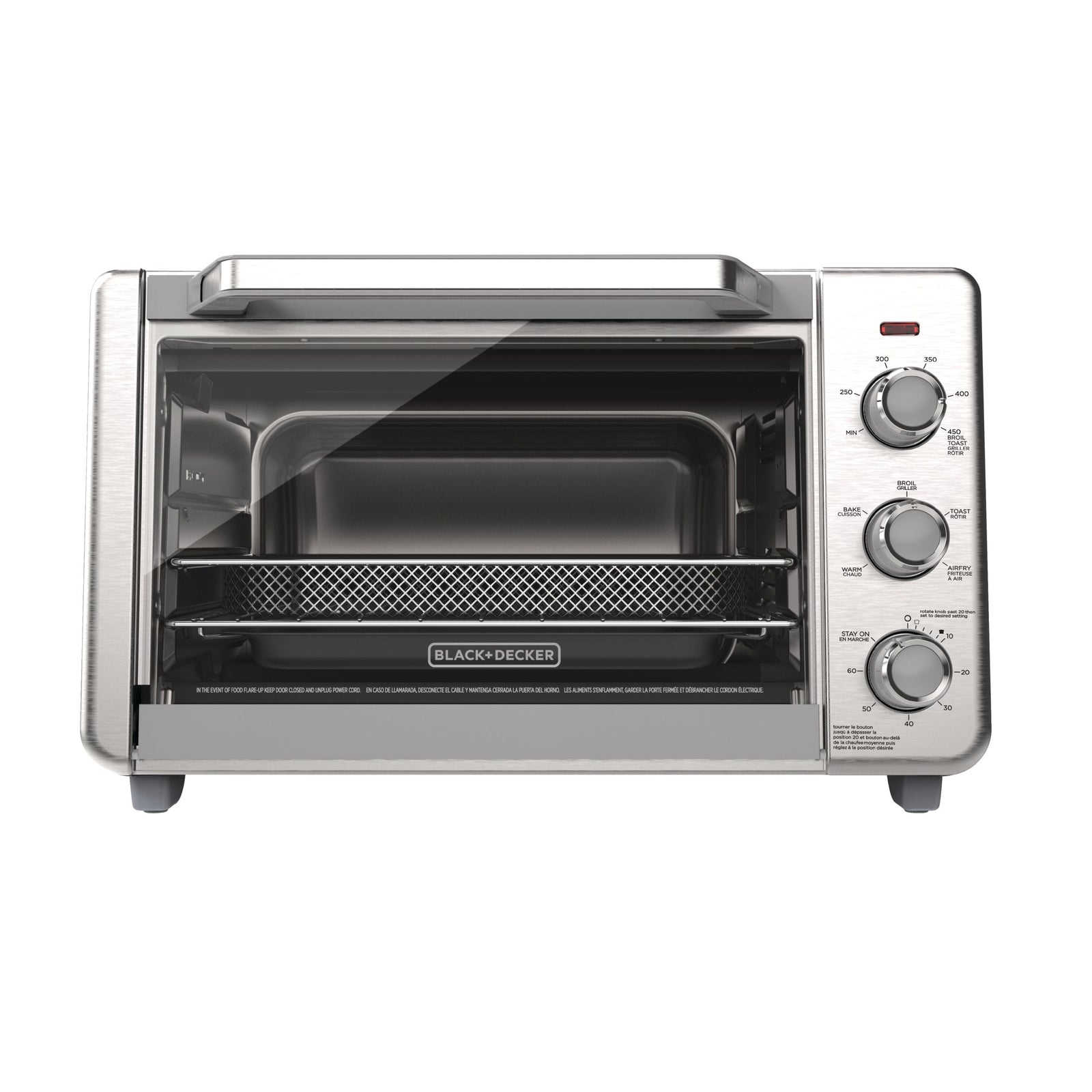 Crisp 'N bake 6-Slice Air Fryer Toaster Oven, Stainless Steel, 5 Cooking Functions S6W6 - product image 1