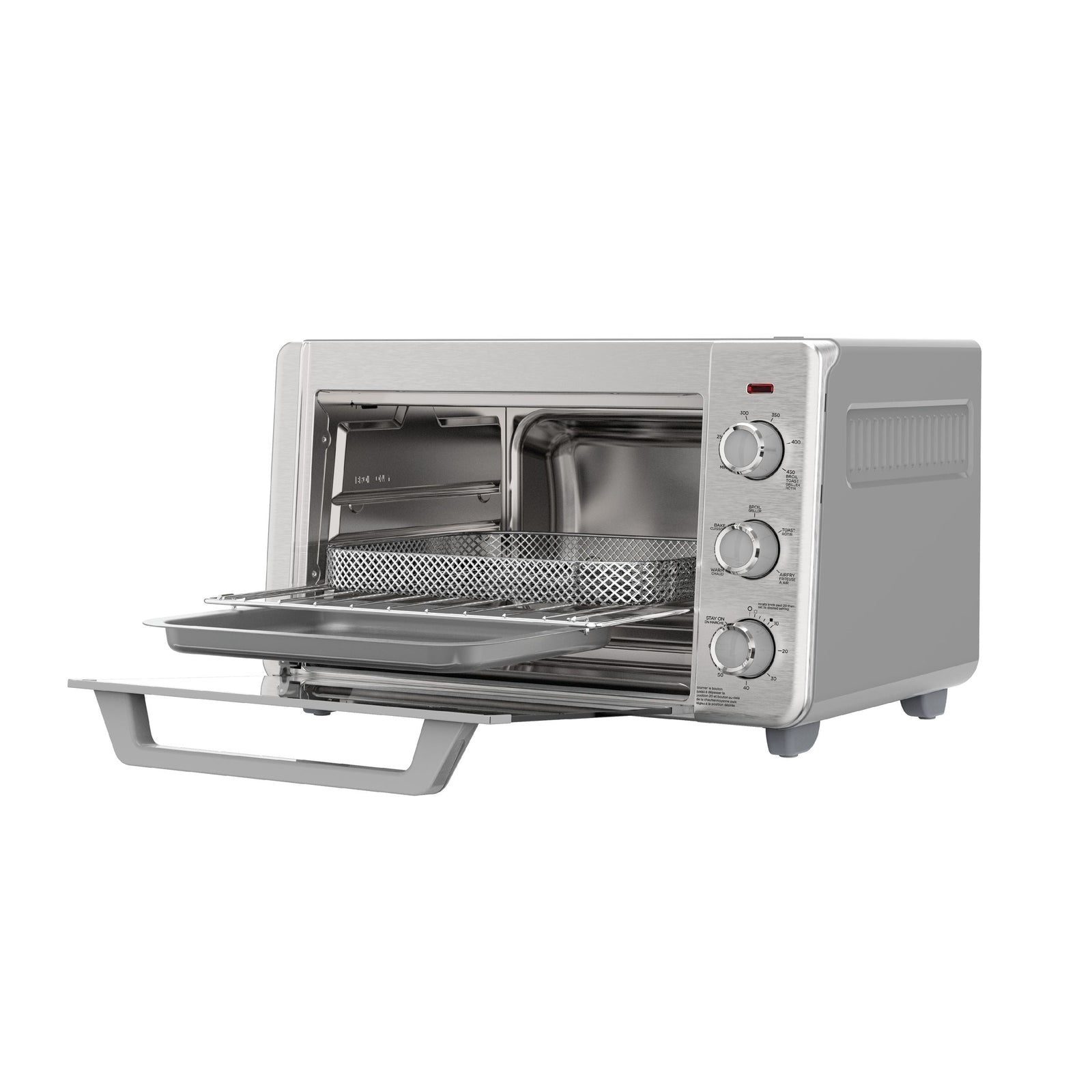 Crisp 'N bake 6-Slice Air Fryer Toaster Oven, Stainless Steel, 5 Cooking Functions I1X4 - product image 2