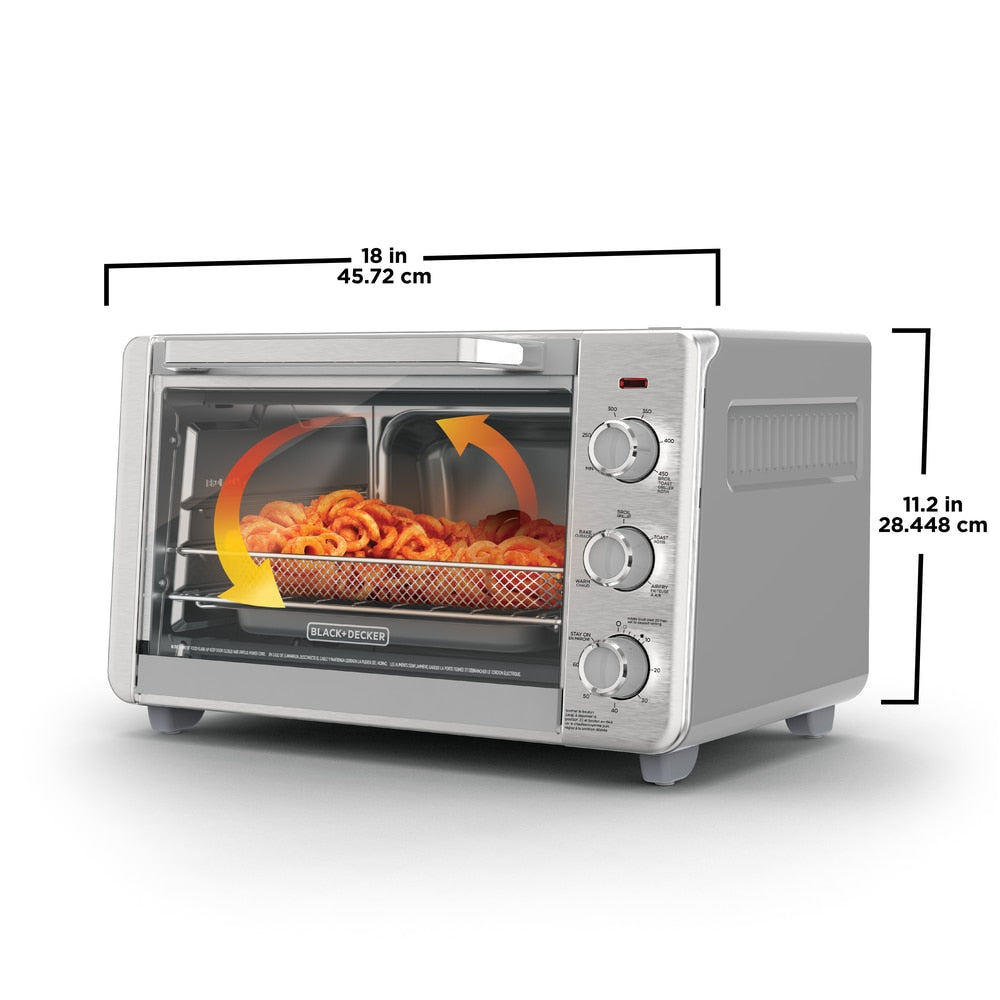 Crisp 'N bake 6-Slice Air Fryer Toaster Oven, Stainless Steel, 5 Cooking Functions I1X4 - product image 4