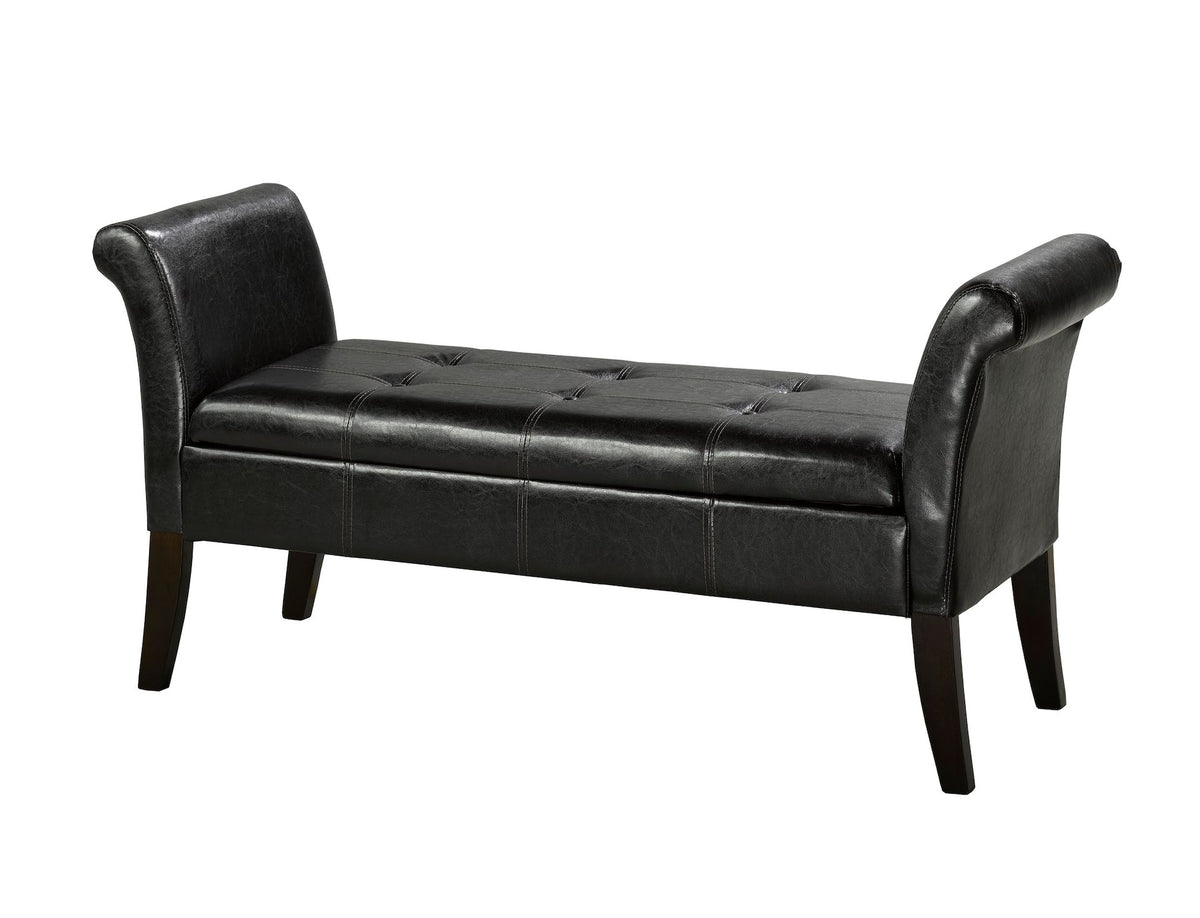 Fabric Tufted Accent Bench with Storage F0B1 - product image 1