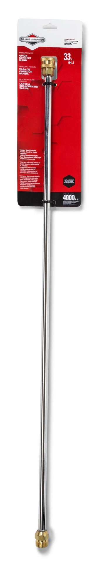 & Stratton Quick-Connect Stainless Steel Wand Compatible with 4000 PSI Gas Pressure Washer, 33-in (83.82 cm) M9J2 - product image 4