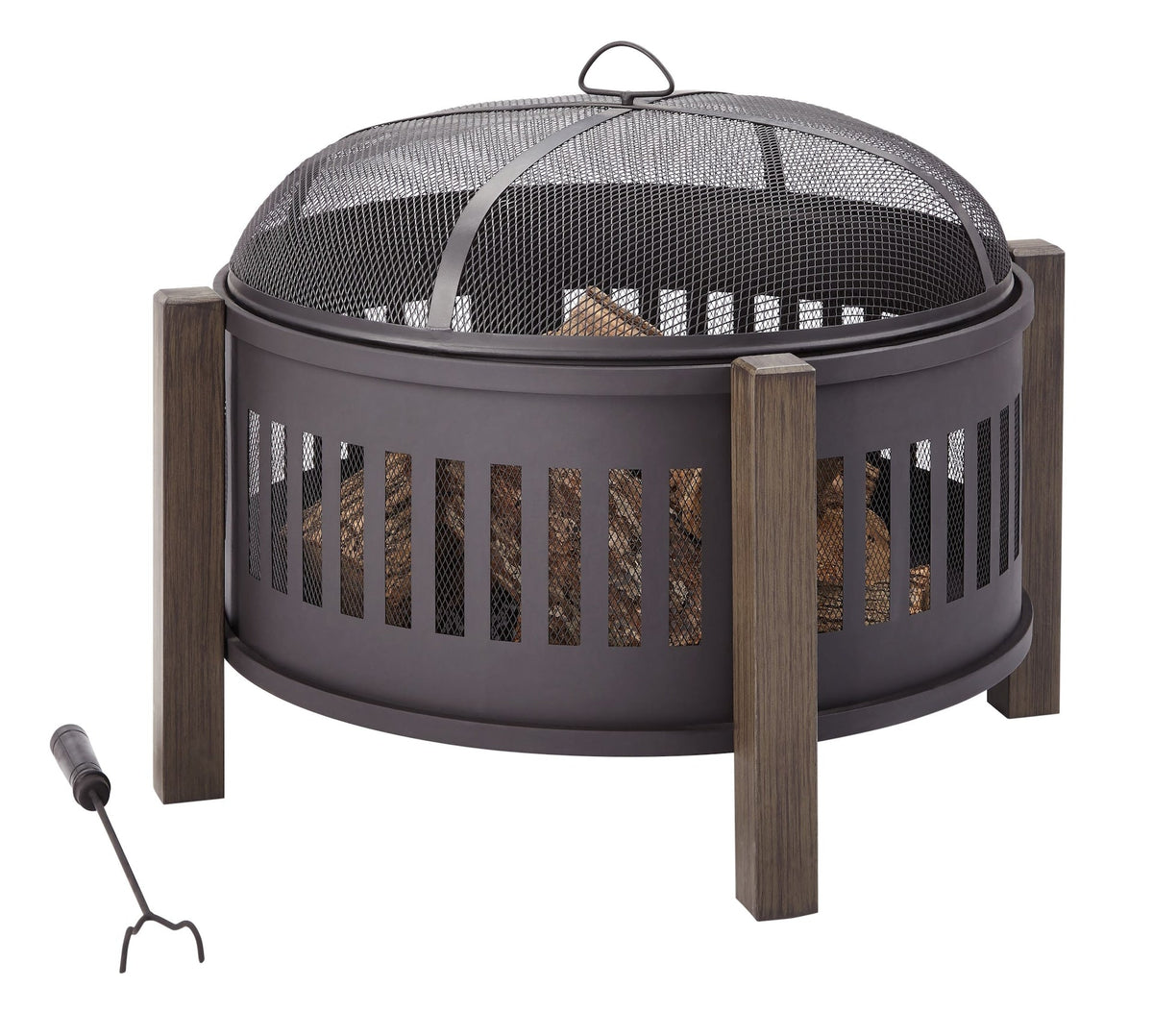 Campobello Round Wood Burning Outdoor Fire Bowl/Fire Pit, 31 x 24-in Q3X4 - product image 2