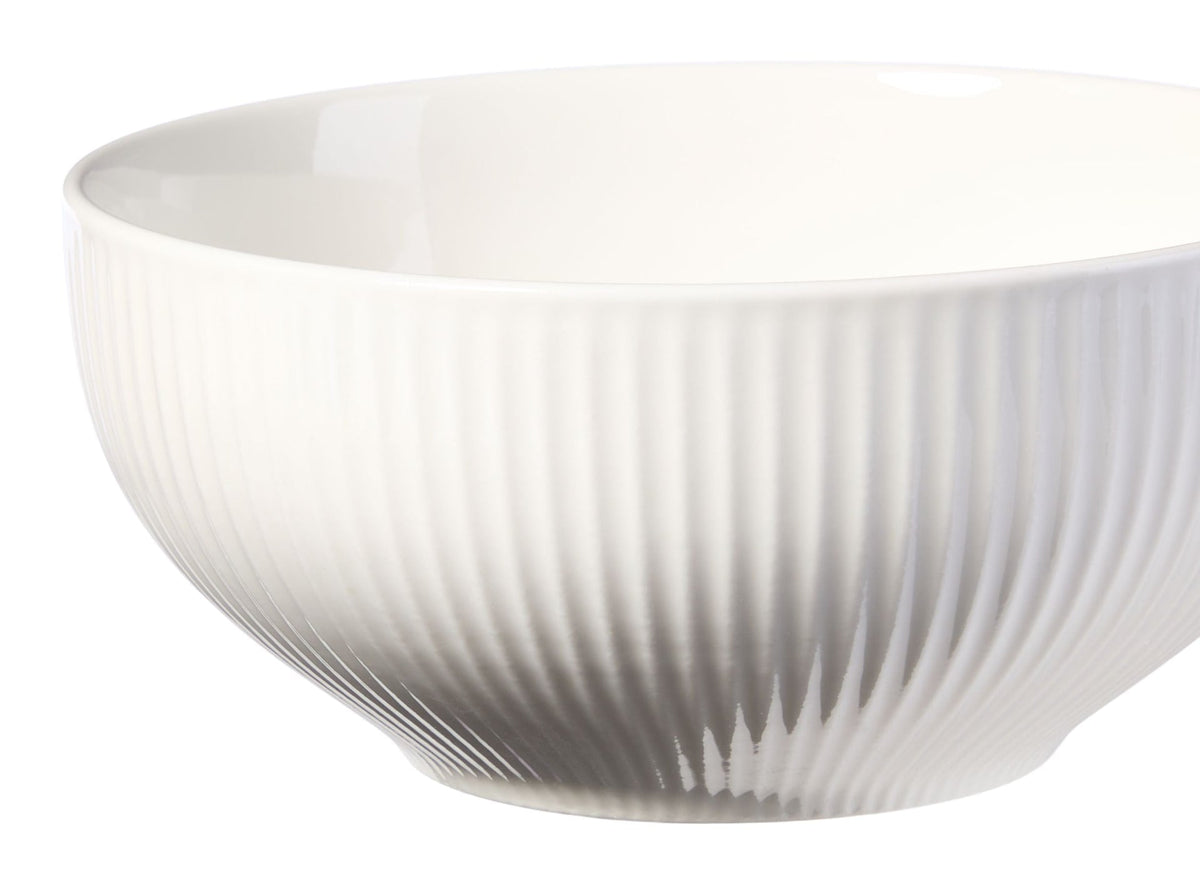 Highbury Ribbed New Bone Low Bowl, 1-pc, White T4M6 - product image 3
