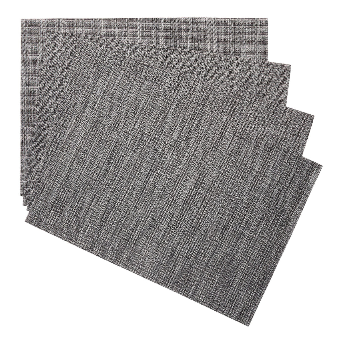 Lurex Rectangle Textilene Woven Placemat, Gunmetal, 13-in x 18-in, 4-pk C9V2 - product image 1