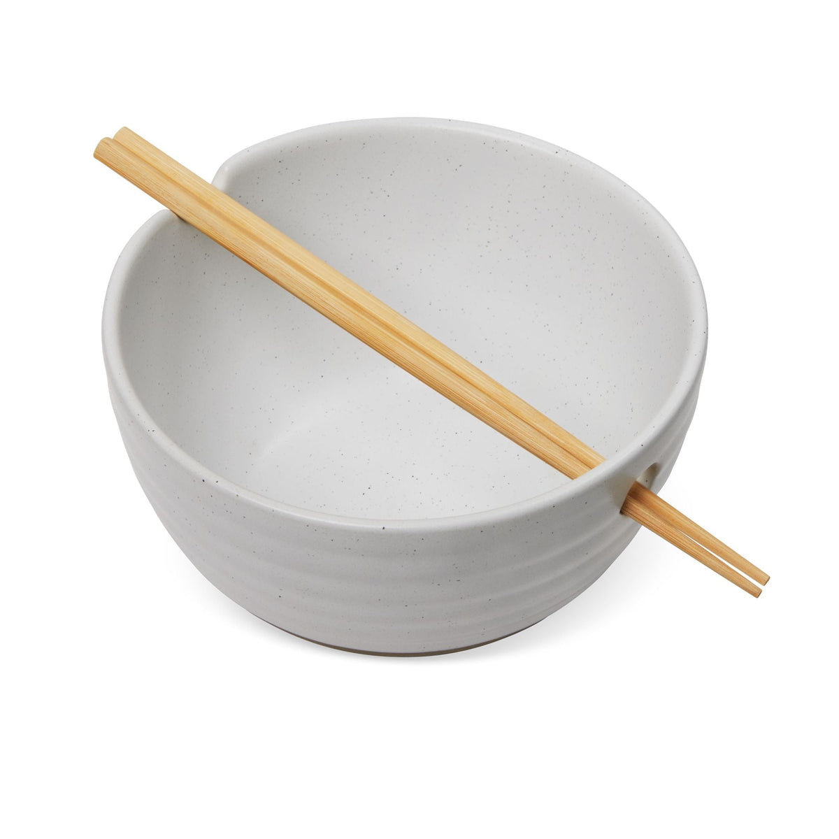 Noodle Bowl with Chopsticks Set, Serves 2, 4-pc, White O7C5 - product image 5