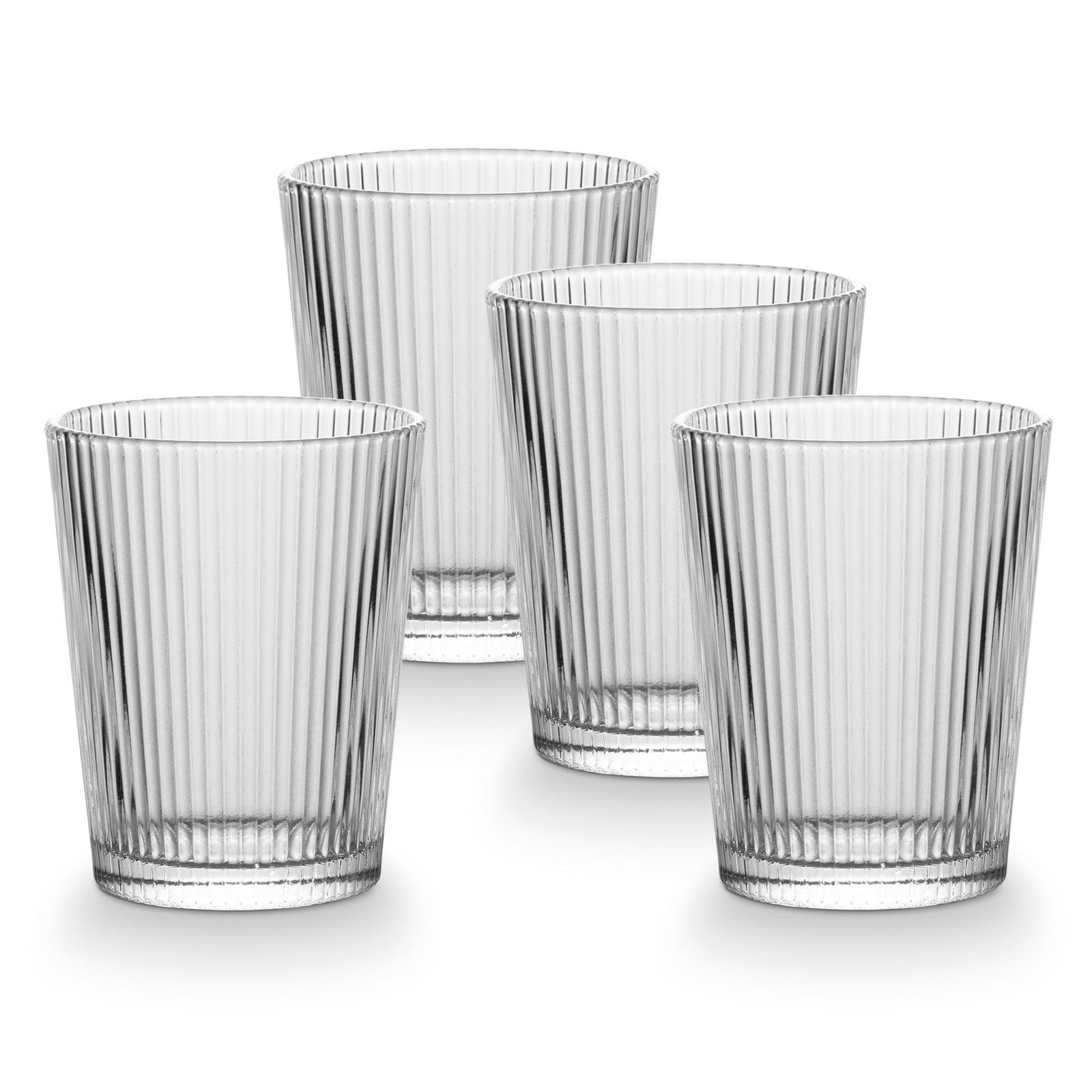 Ribbed DOF Dinner Glass Set, Lead-free, 4-pc C1A2 - product image 1