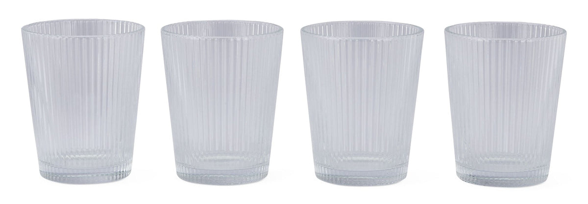 Ribbed DOF Dinner Glass Set, Lead-free, 4-pc N7U5 - product image 3