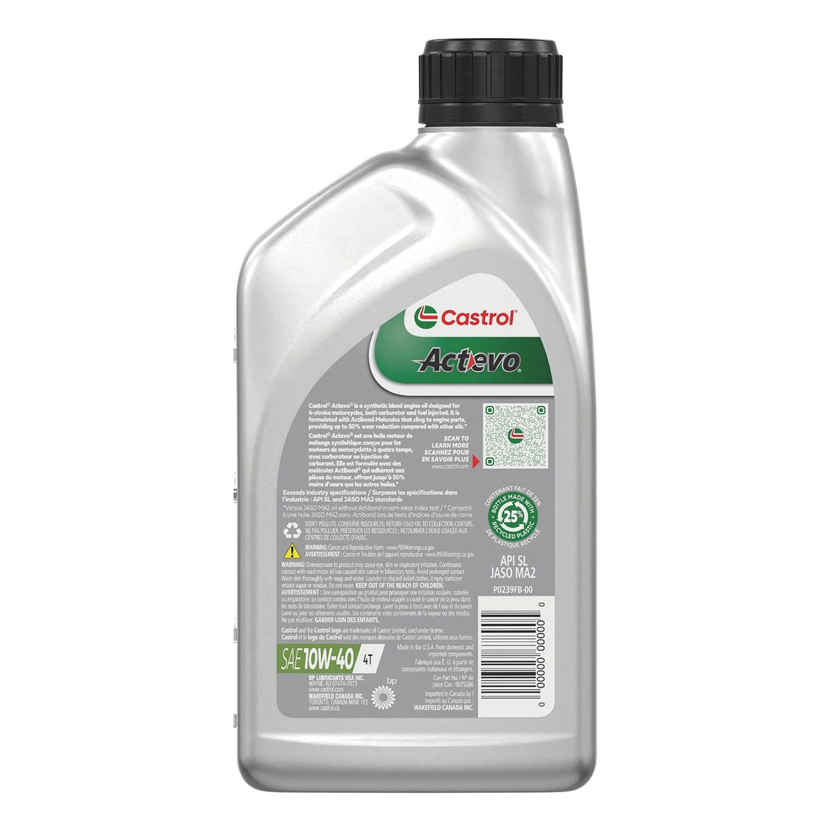 Actevo Motorcycle Oil 4T 10W40, 946-mL K5H7 - product image 2