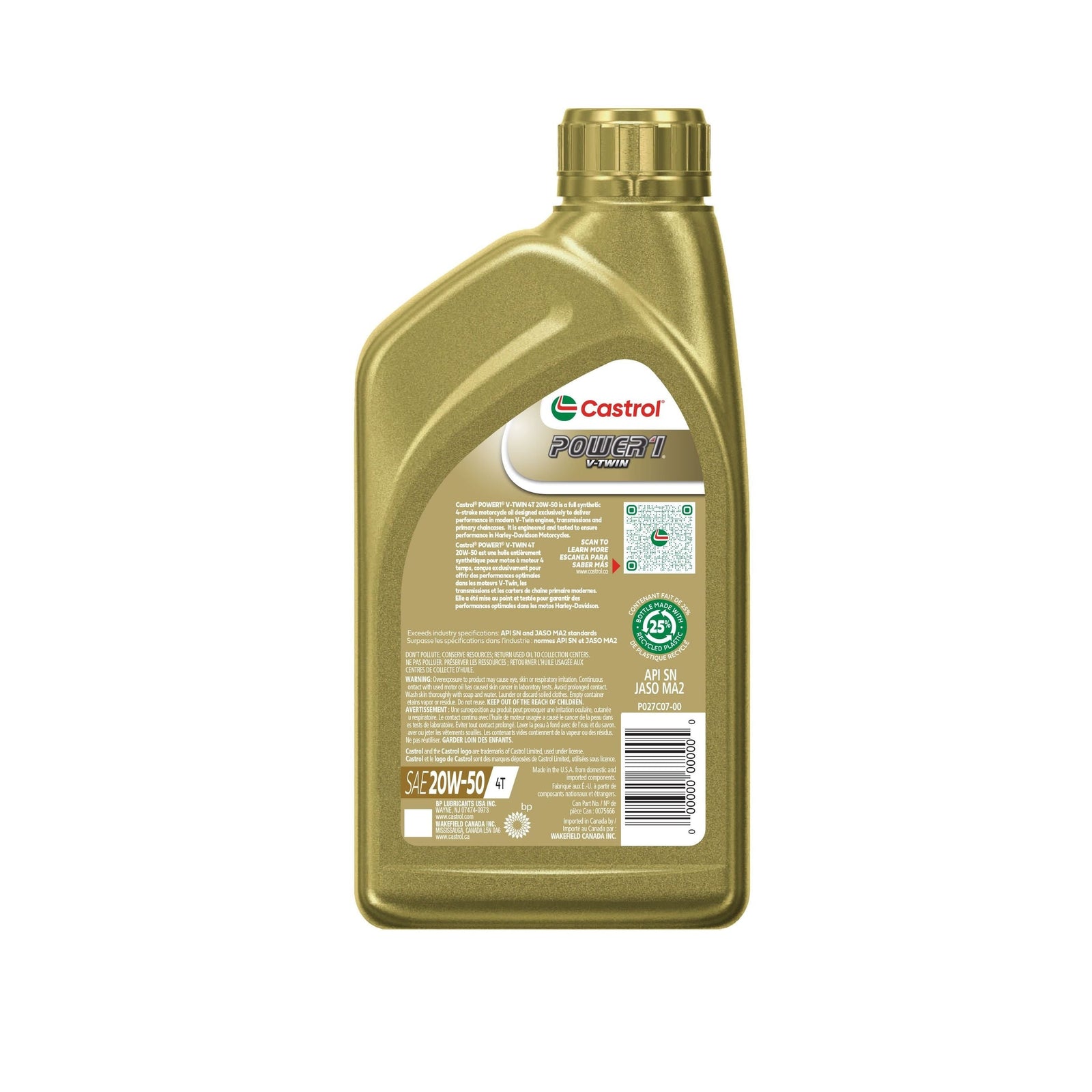 Power 1 Motorcycle Oil 4T 10W40, 946mL S0G5 - product image 2