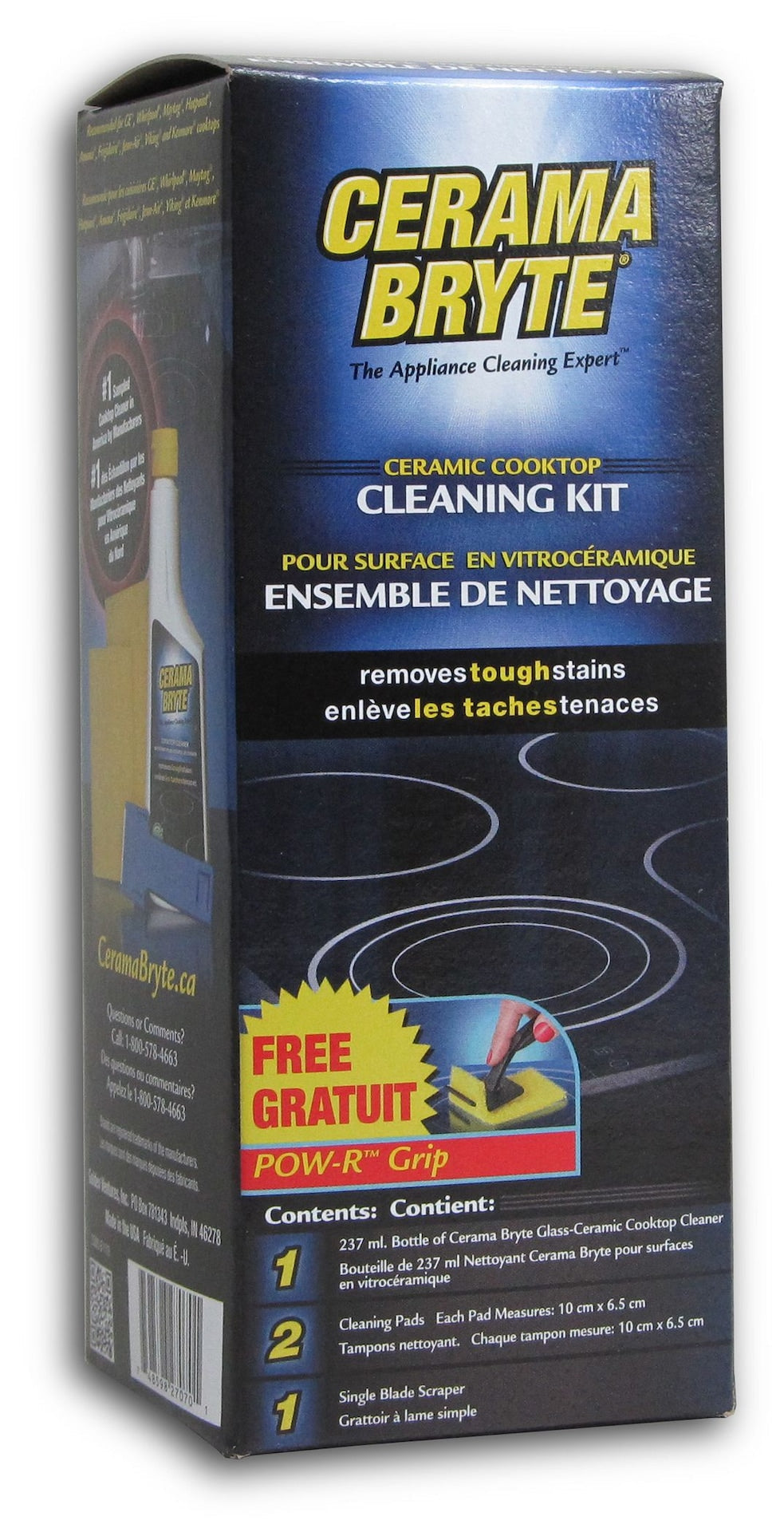 Bryte Ceramic Cooktop Cleaning Kit, 237-mL, Includes Cream Cleanser, 2 Pads and 1 Scraper G0W9 - product image 1