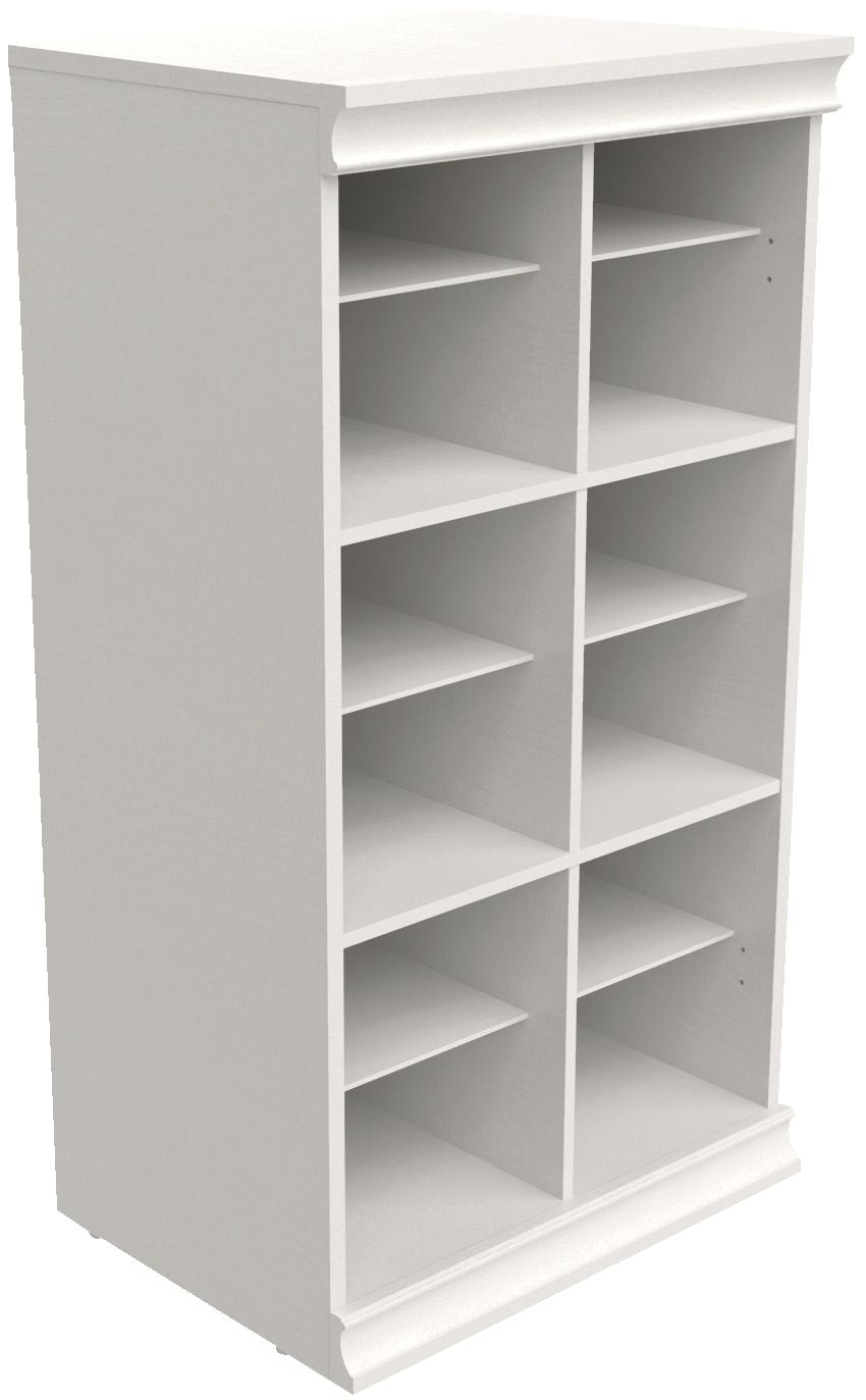 Modular Adjustable Divided Storage Shelves/Unit, White W7K2 - product image 1