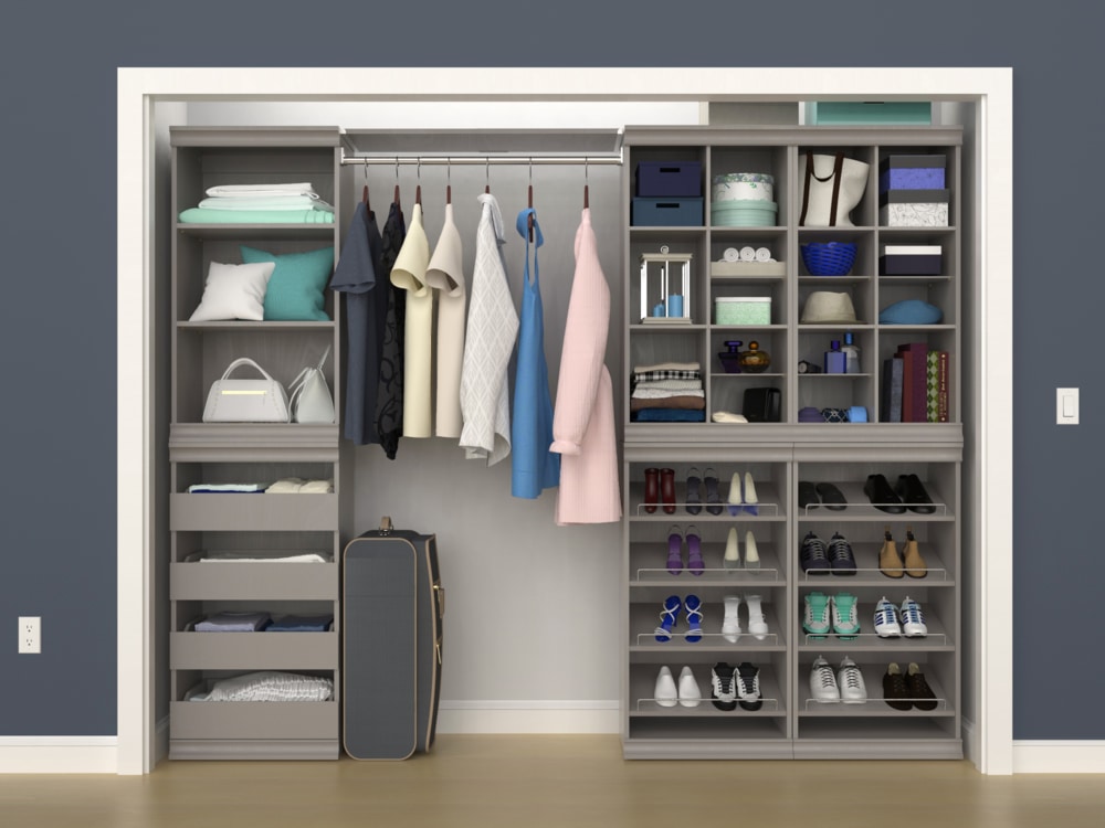 Modular Stackable Closet Storage Shelf Unit, Taupe W7B3 - product image 4