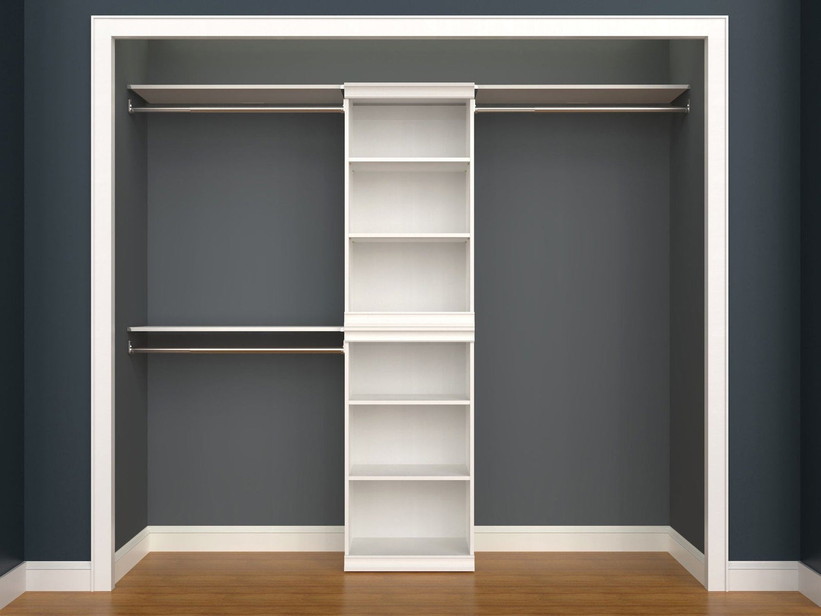 Modular Stackable Closet Storage Shelf Unit, White K4R7 - product image 6