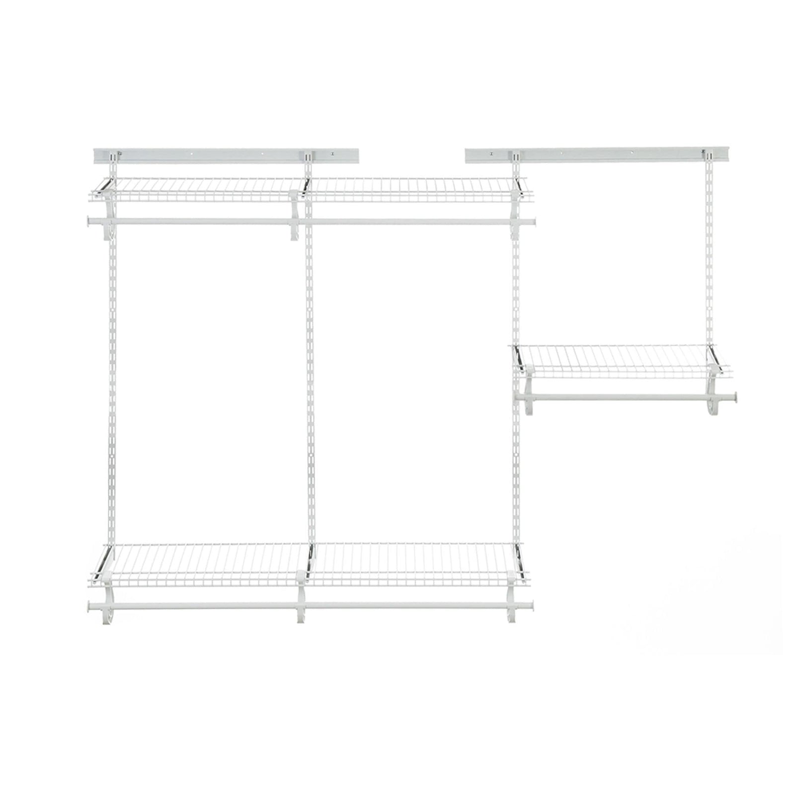 Wire Shelf Track Closet Organizer Kit, White, 4 x 6-ft O0L6 - product image 1