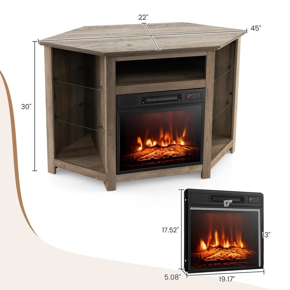 Fireplace TV Stand with Led Lights and 18" O8P8 - product image 8