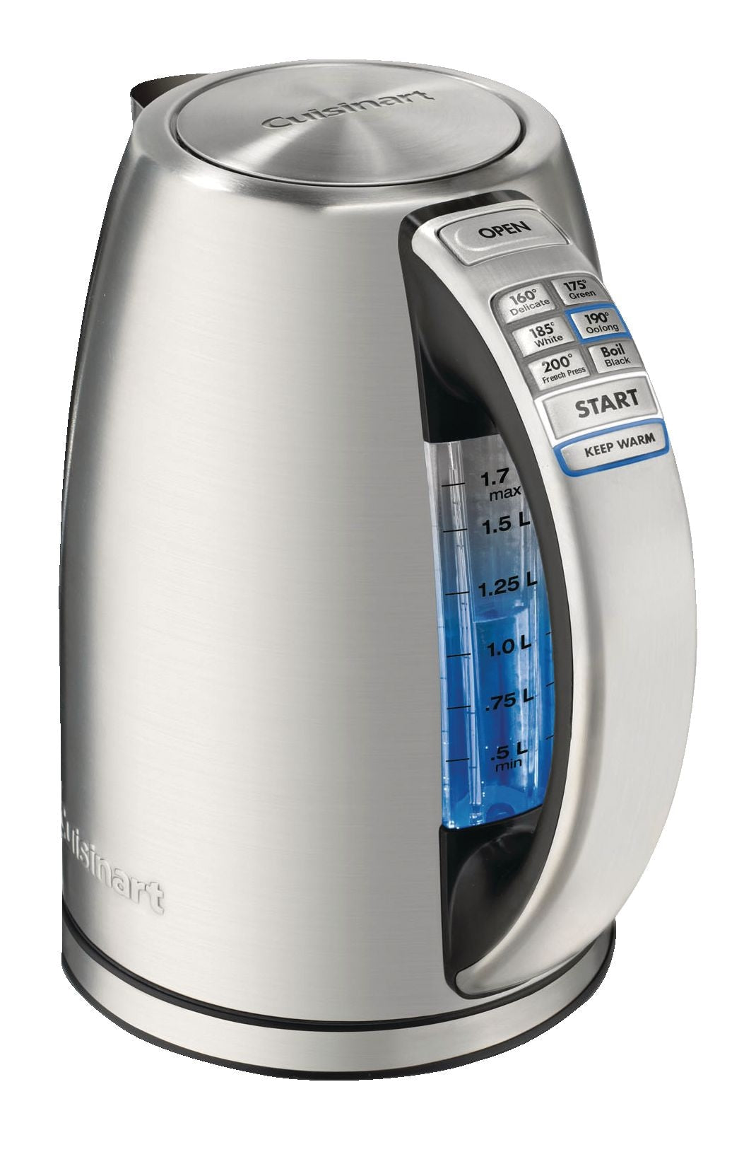 Cordless Electric Kettle with 7 Preset Temperatures, Stainless Steel, 1.7-L P8H5 - product image 1