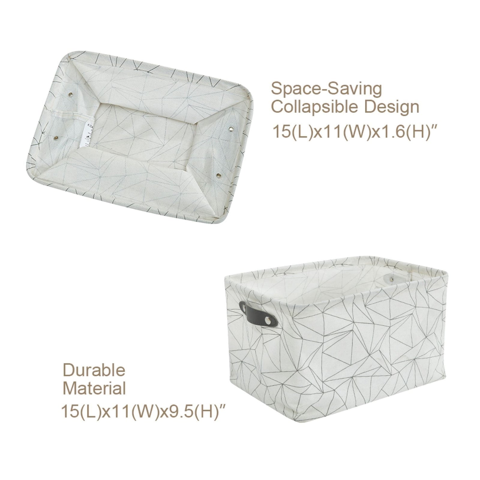 Large Water Resistant Storage Bin, 15-in x 11-in x 9.5-in, 6-pk, Black Pattern J3A0 - product image 6