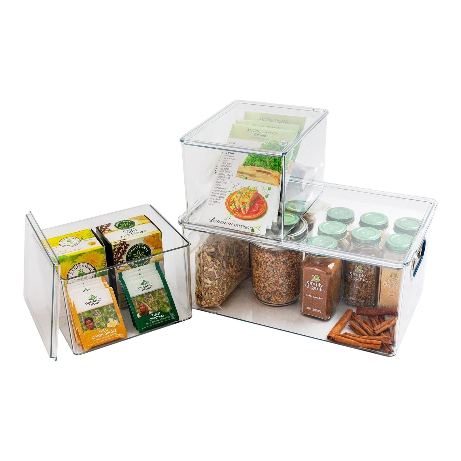 Clear Storage Bin Set, 3-pc J7C0 - product image 5
