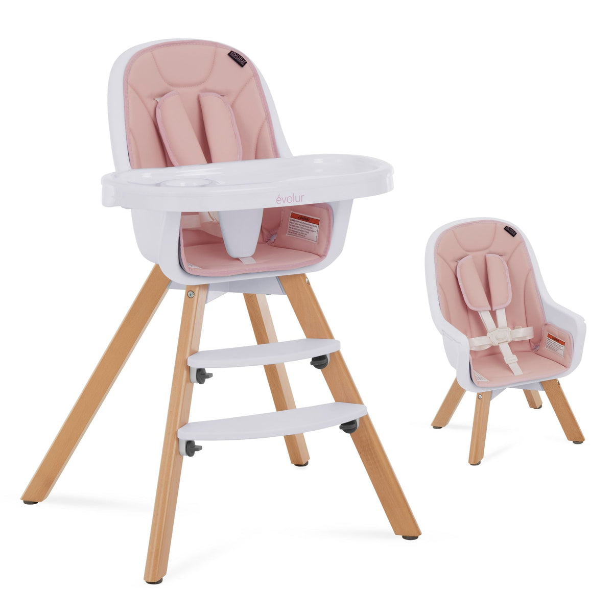 on Me Zoodle Convertible High Chair, Pink R6J5 - product image 1