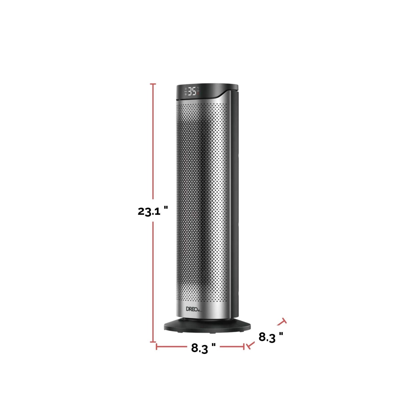 Home 1500W PTC Convection Oscillating Ceramic Electric Tower Heater, 23-in U9W9 - product image 5