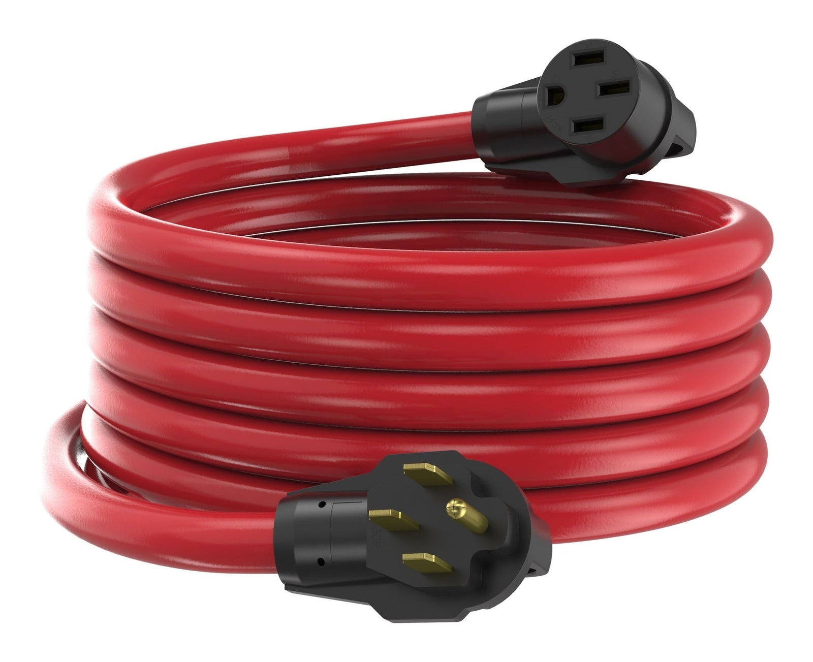 50A 25-ft Single-Outlet RV & EV Extension Cord, Red C3F2 - product image 1