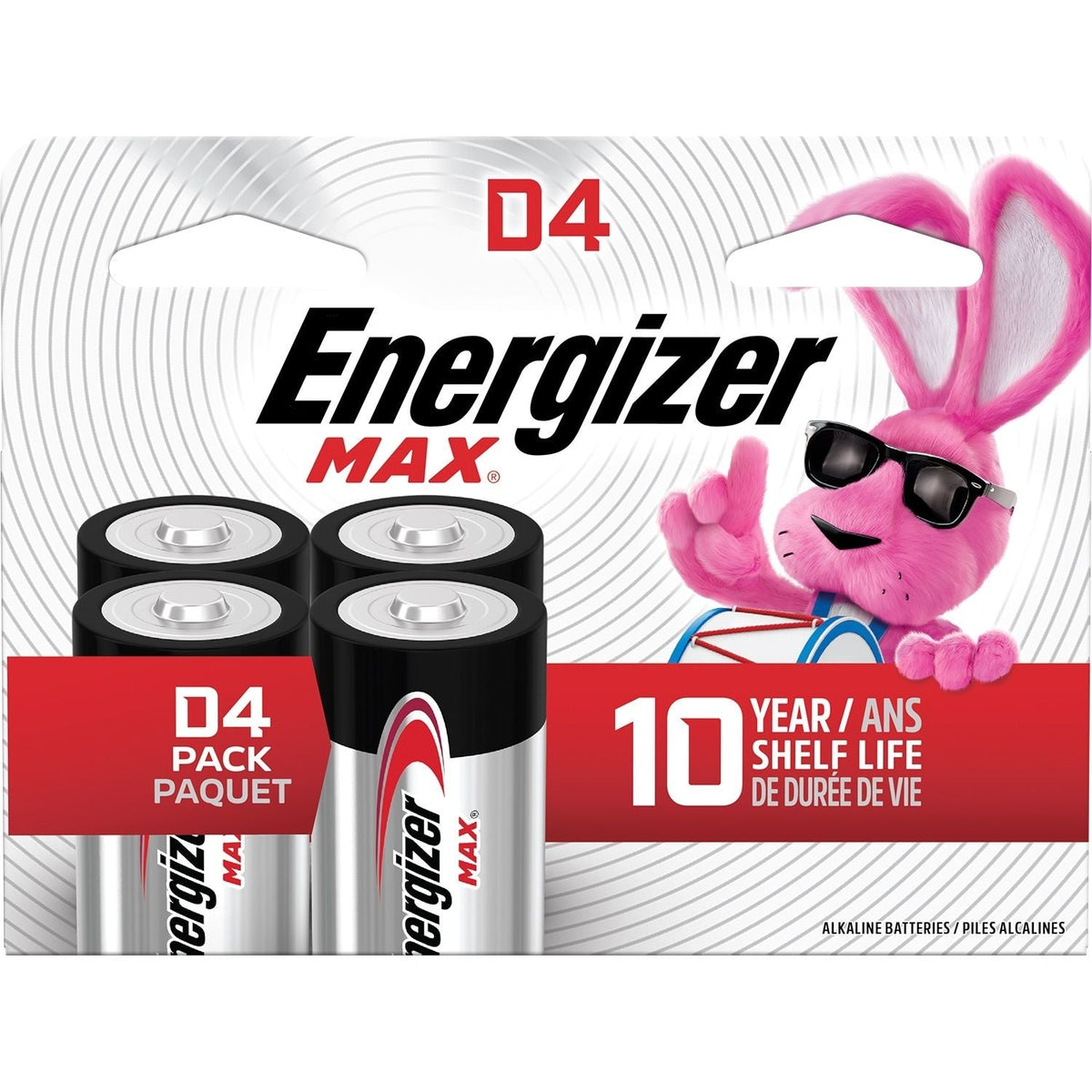 Max 4-pk D Alkaline Batteries, Long Lasting, All Purpose M9G5 - product image 1
