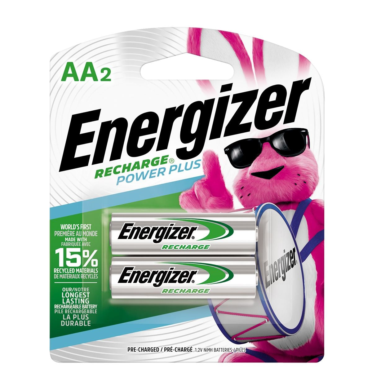 NH15BP-2 2-pk AA 2300 mAh NiMH Rechargeable Batteries, Pre-Charged, All Purpose E2Y4 - product image 1