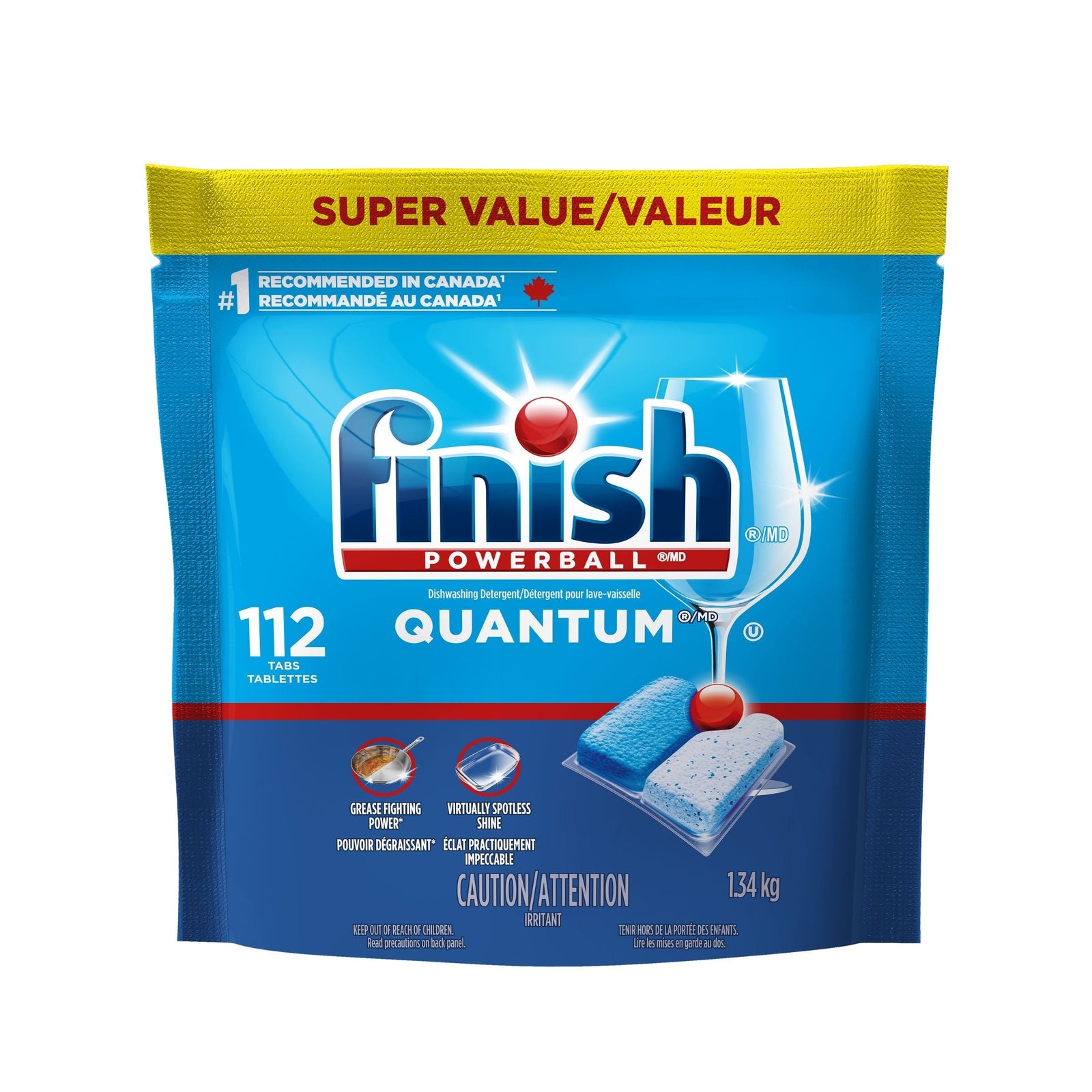 Powerball Quantum Dishwasher Detergent Tabs Super Value Pack, Fresh Scent, 112-pk K7M3 - product image 1