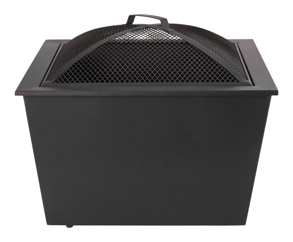 Lyall Square Outdoor Wood Firepit, 20-in, Black P6N7 - product image 1