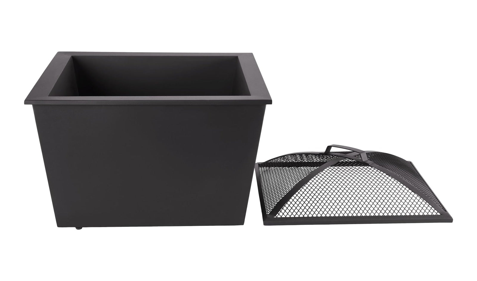 Lyall Square Outdoor Wood Firepit, 20-in, Black J6Y3 - product image 2