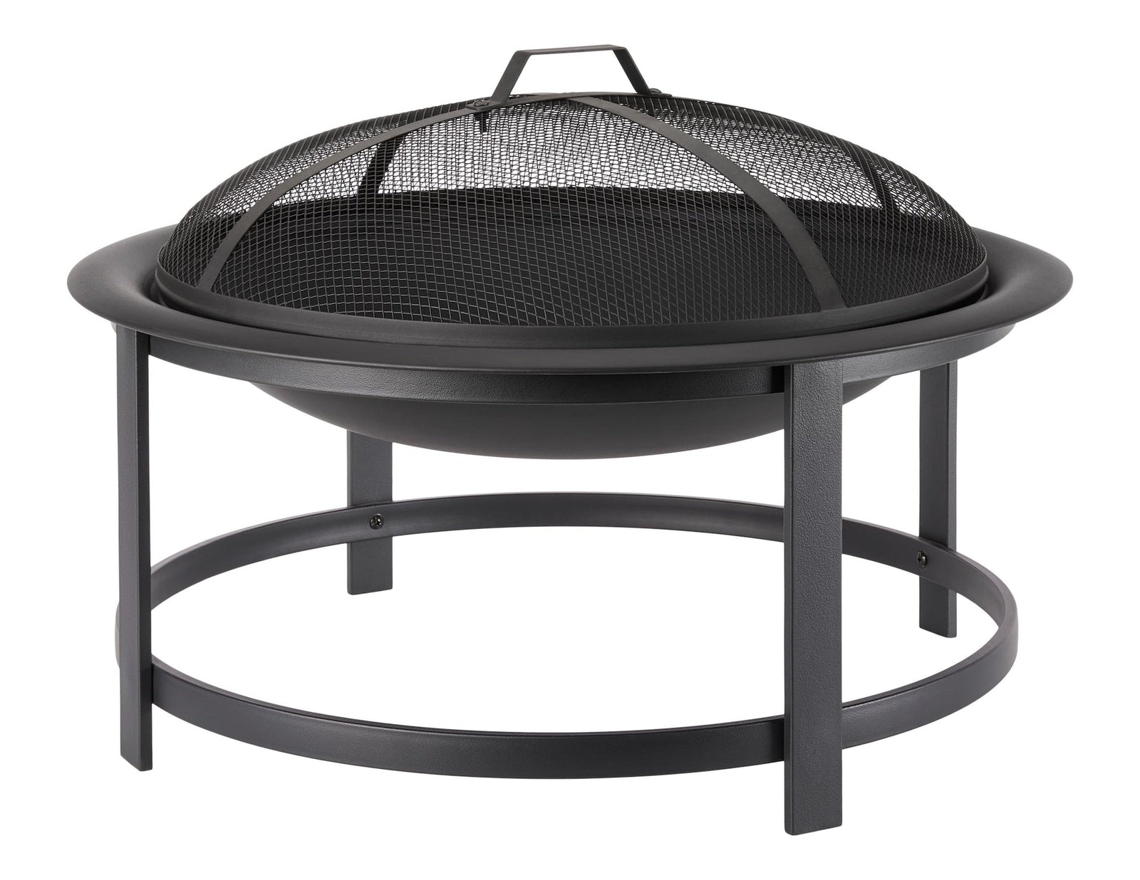 Macaulay Round Outdoor Wood Firepit, 29-1/2-in, Black E2G1 - product image 1