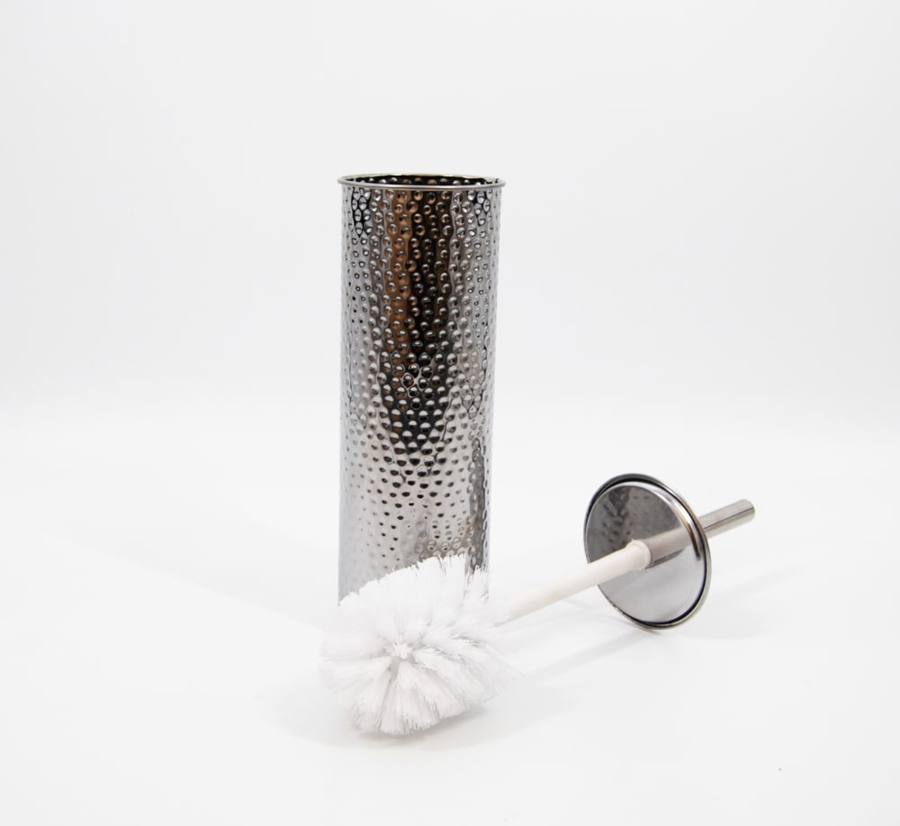 Stainless Steel Compact Long Reach Toilet Brush, Hammered Finish A2Q8 - product image 2