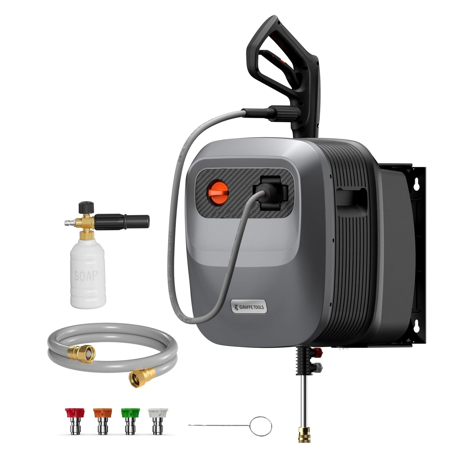 Tools Grandfalls G20 Wall Mounted 1900 PSI 2.2 GPM Brushless Electric Pressure Washer with 65-ft Retractable Hard Hose V7Q4 - product image 1