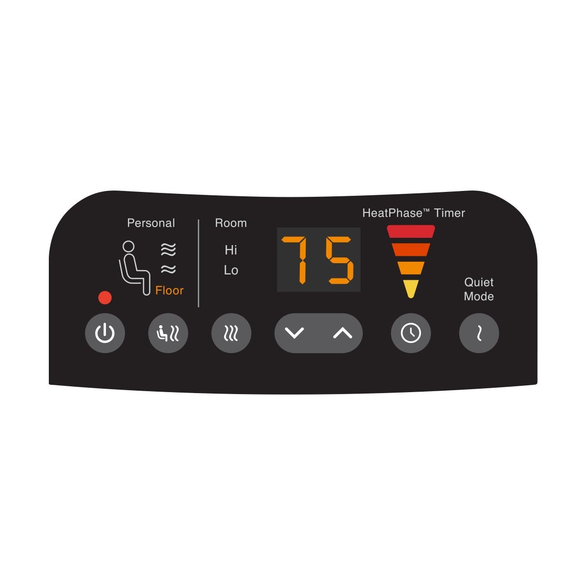 HCE840BC HeatGenius Multizone Ceramic Space Heater, 1500W, Black I7F4 - product image 7