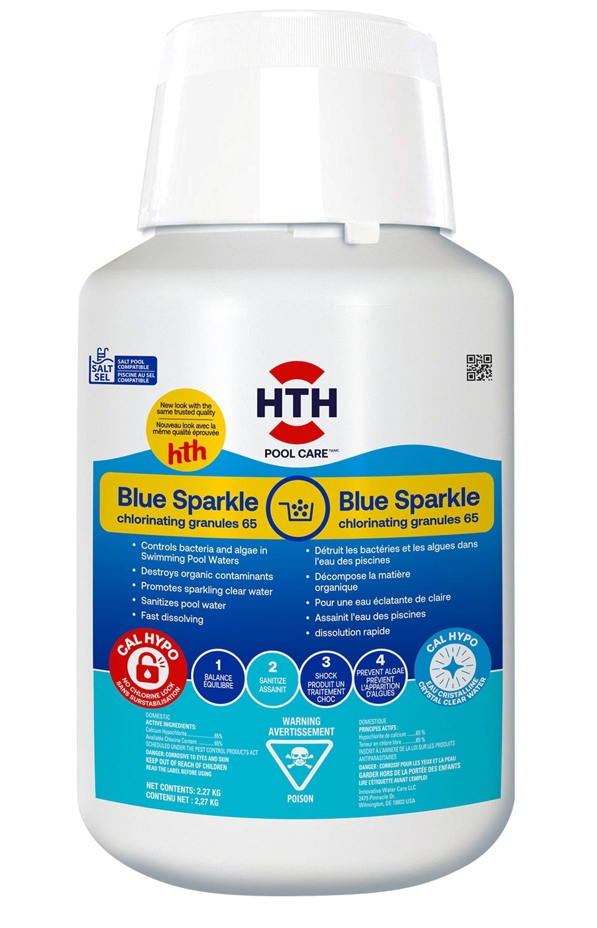 Blue Sparkle 65%, Granular Pool Chlorine, 2.27-kg Y0N8 - product image 1