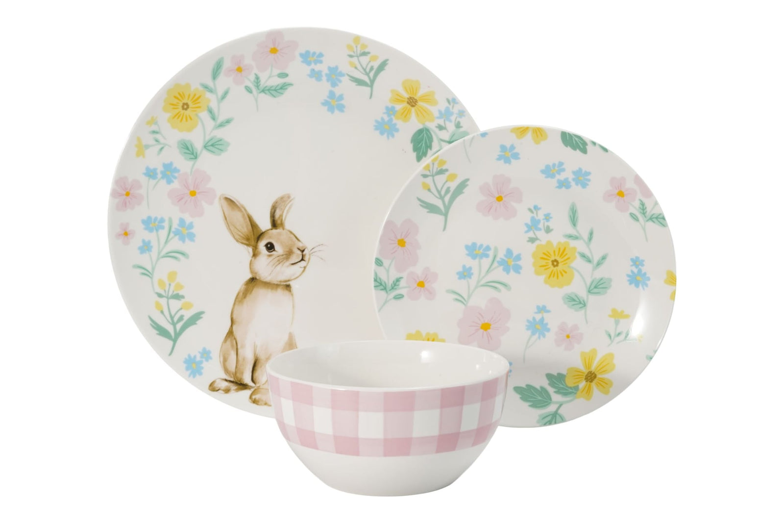 & Co Spring Bunny Porcelain Dinnerware Set, Serves 4, 12-pc, Spring Floral C3Q4 - product image 1