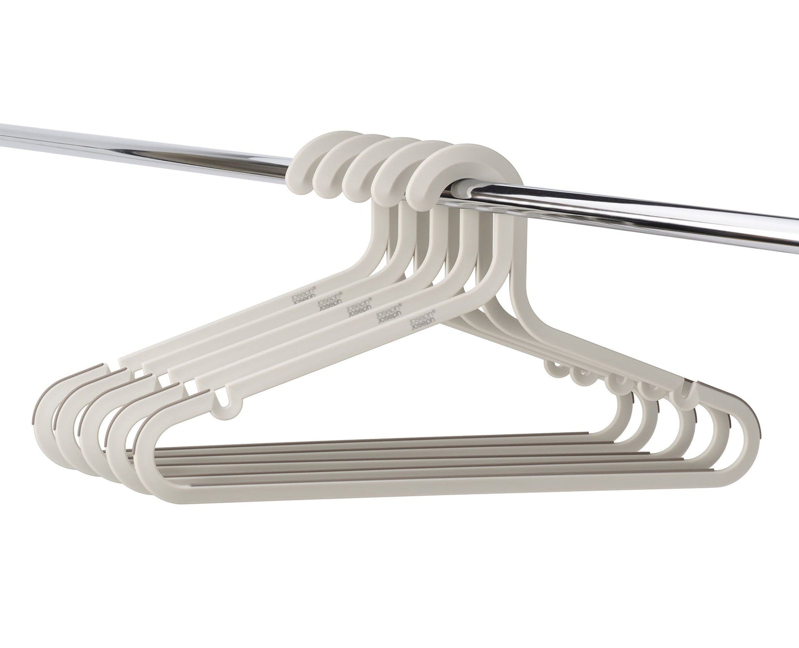 & Orderly Anti-Tangle Anti-Slip Garment Hangers, Ecru, 5-pk Q1A4 - product image 3