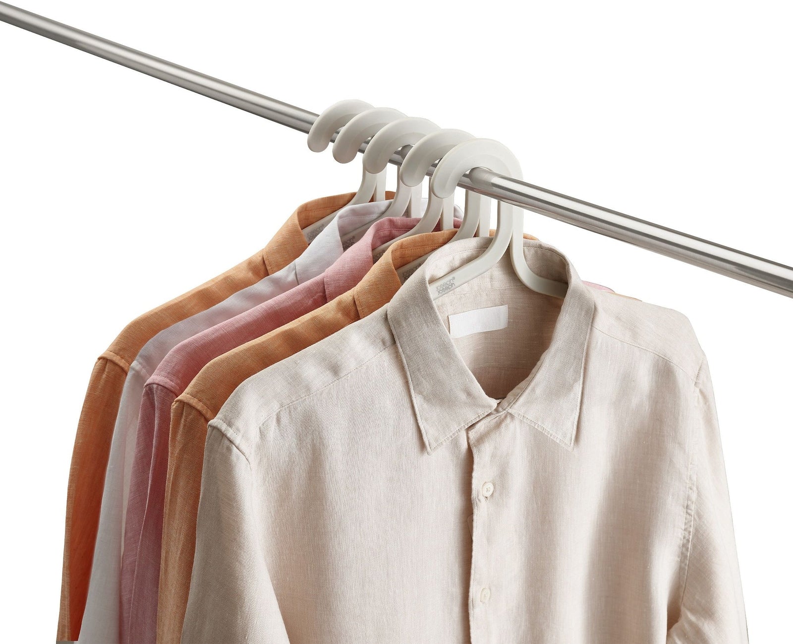 & Orderly Anti-Tangle Anti-Slip Garment Hangers, Ecru, 5-pk Q1A4 - product image 4