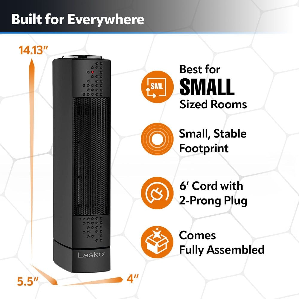 Ultra Slim Tower Ceramic Space Heater, 1500W, Black Z7U9 - product image 8
