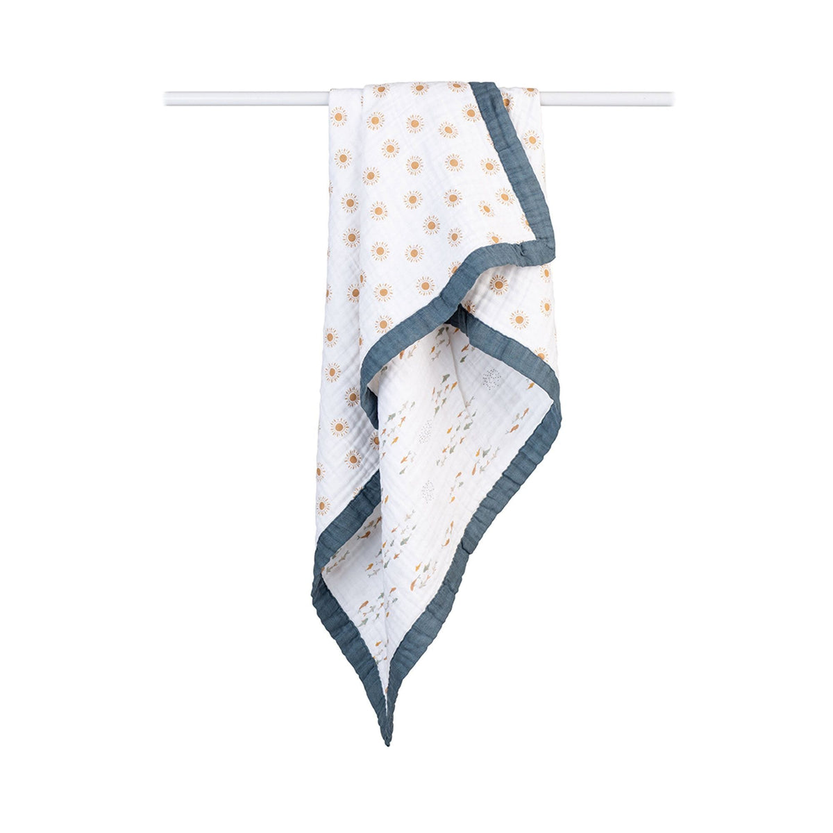 3-Ply Sun & Fish Reversible Muslin Blanket P2X7 - product image 1