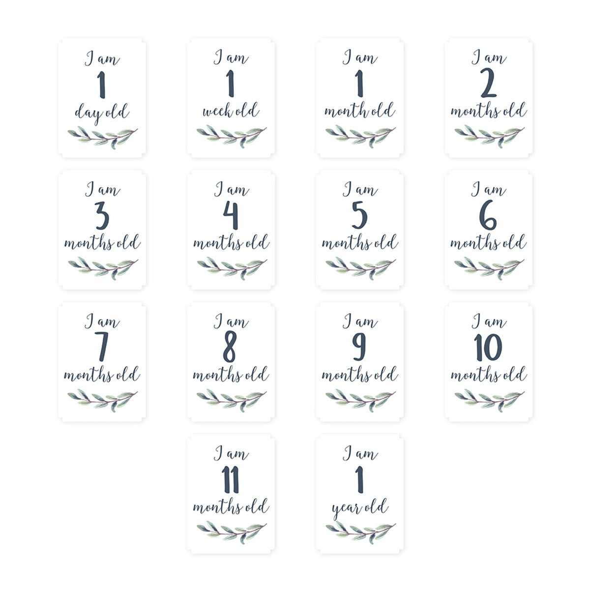 Baby's 1st Year Milestone Blanket, Hello World Wreath P6R9 - product image 1