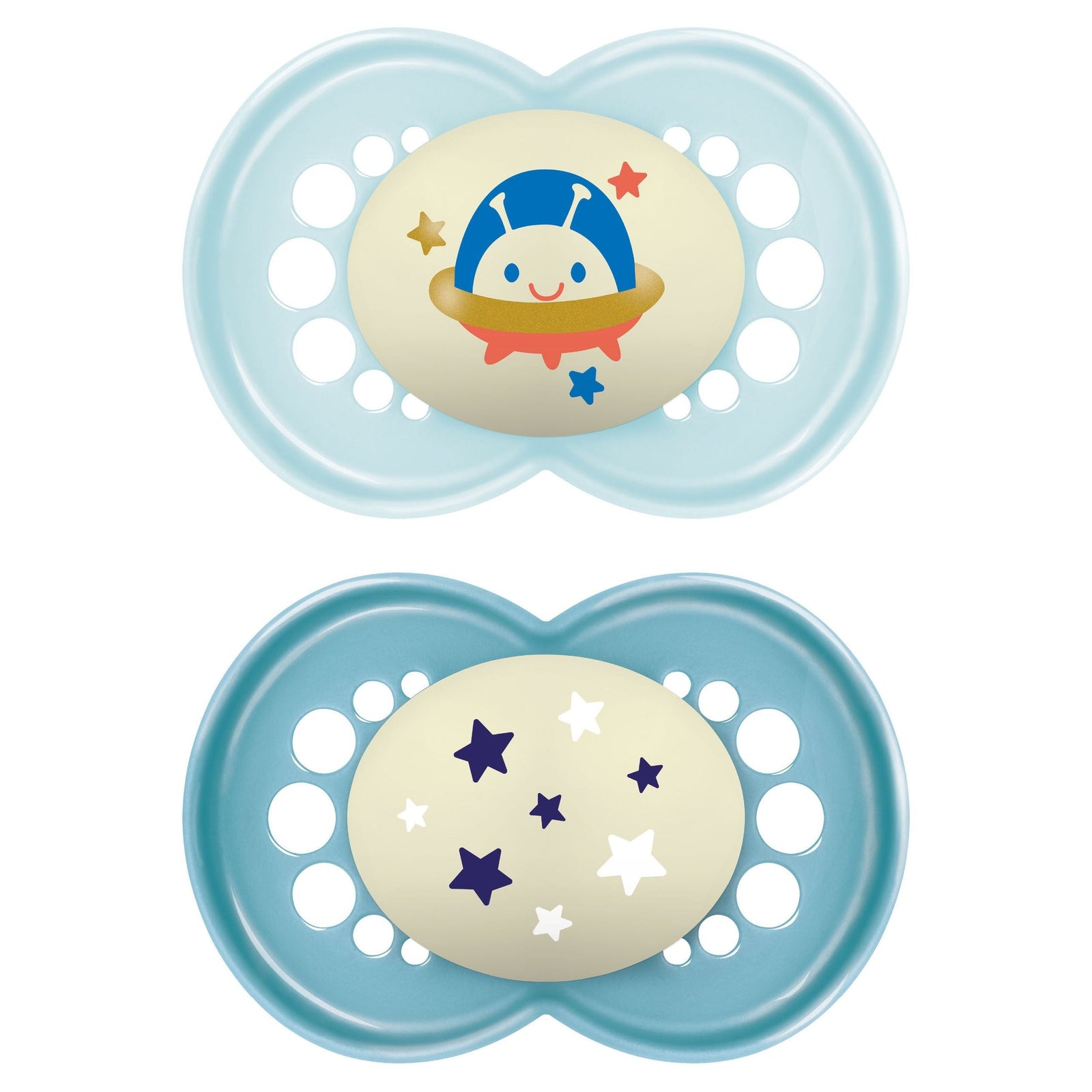 Matte Non-Deco Pacifier, 6-16 Months, Boy, 2-pk N4F1 - product image 1