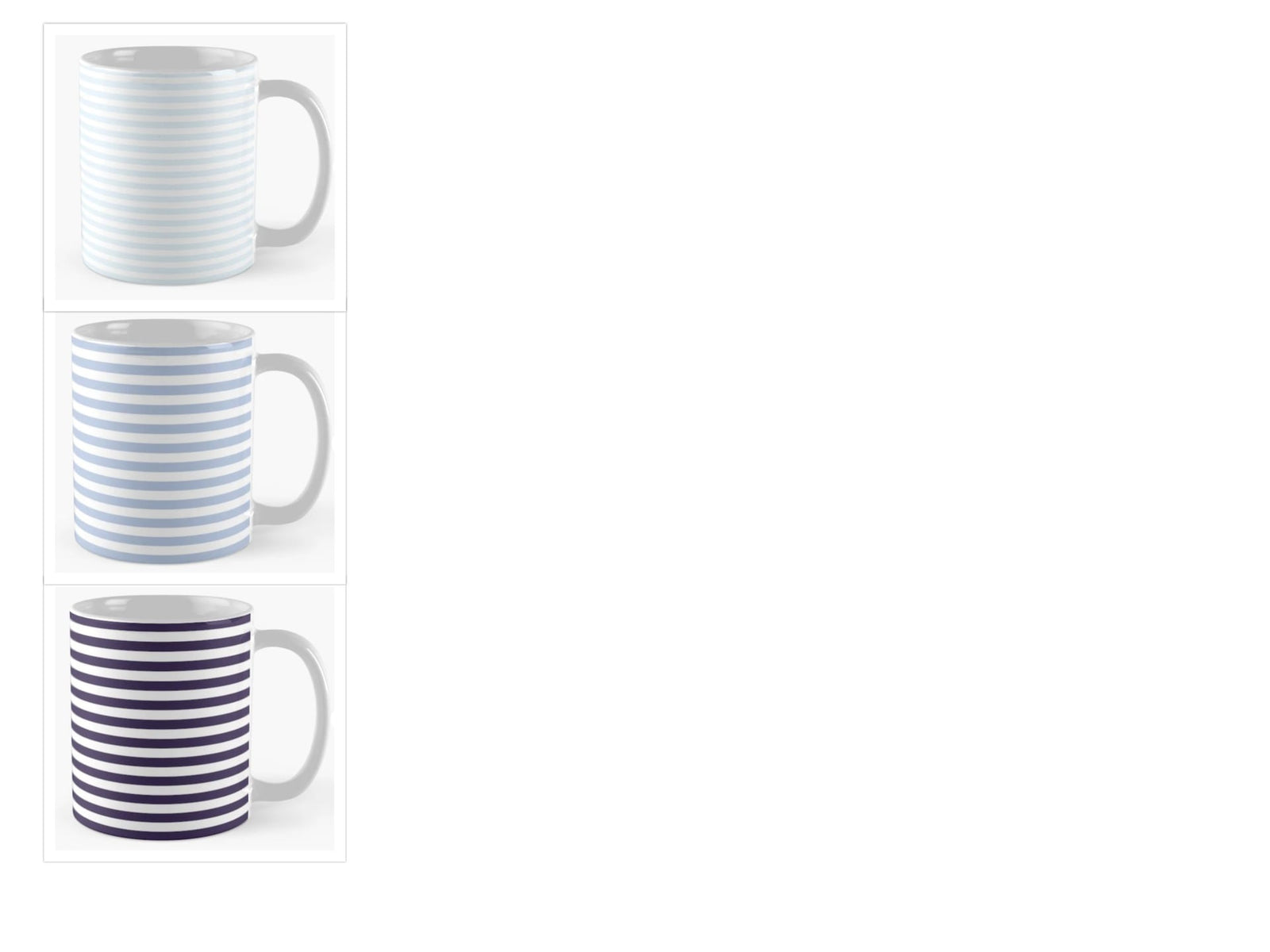 Blue Strip Stackable Mugs, Assorted Colours, 4-pk V1T1 - product image 8