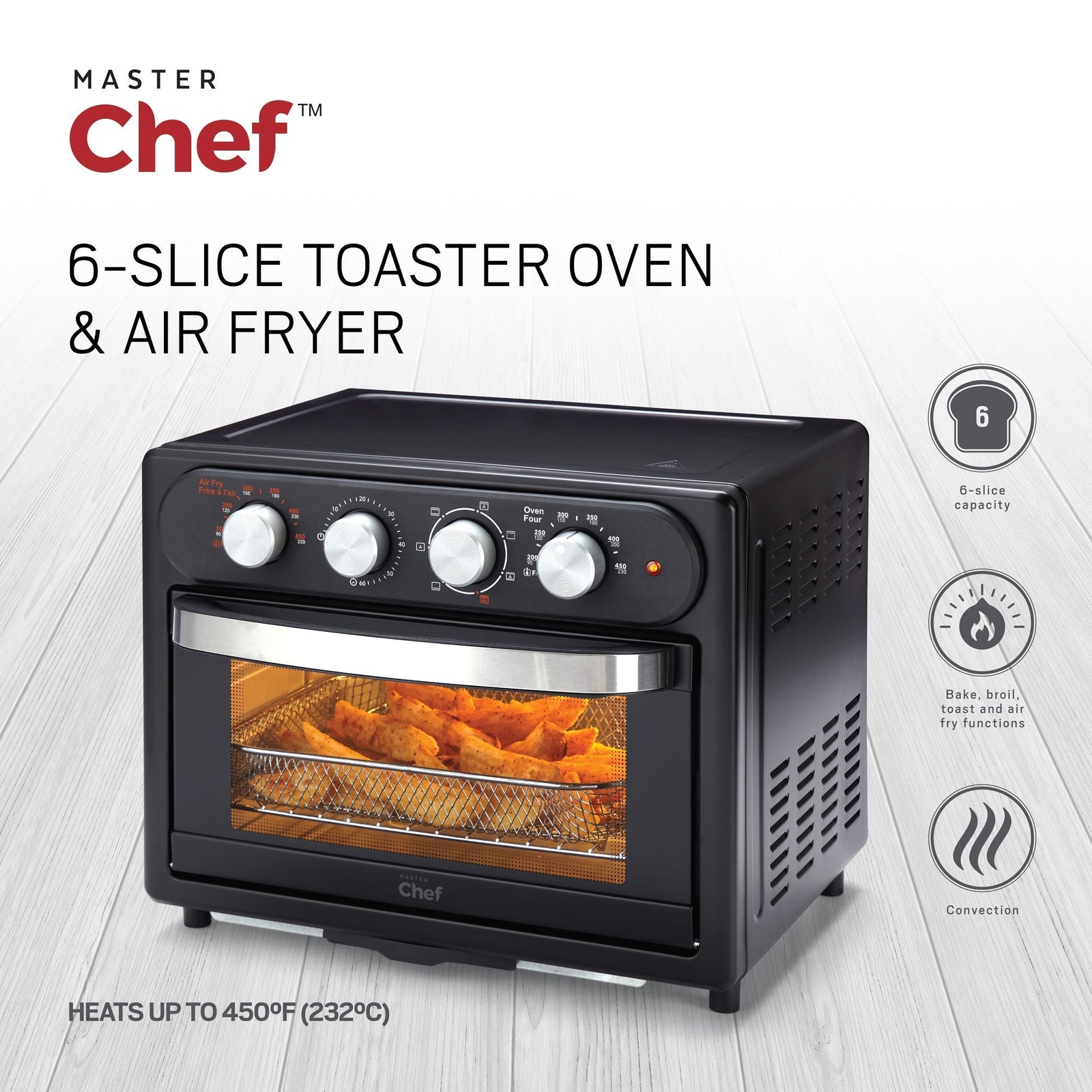 AirFryer Toaster Oven with 5 Functions, Black N3W8 - product image 3