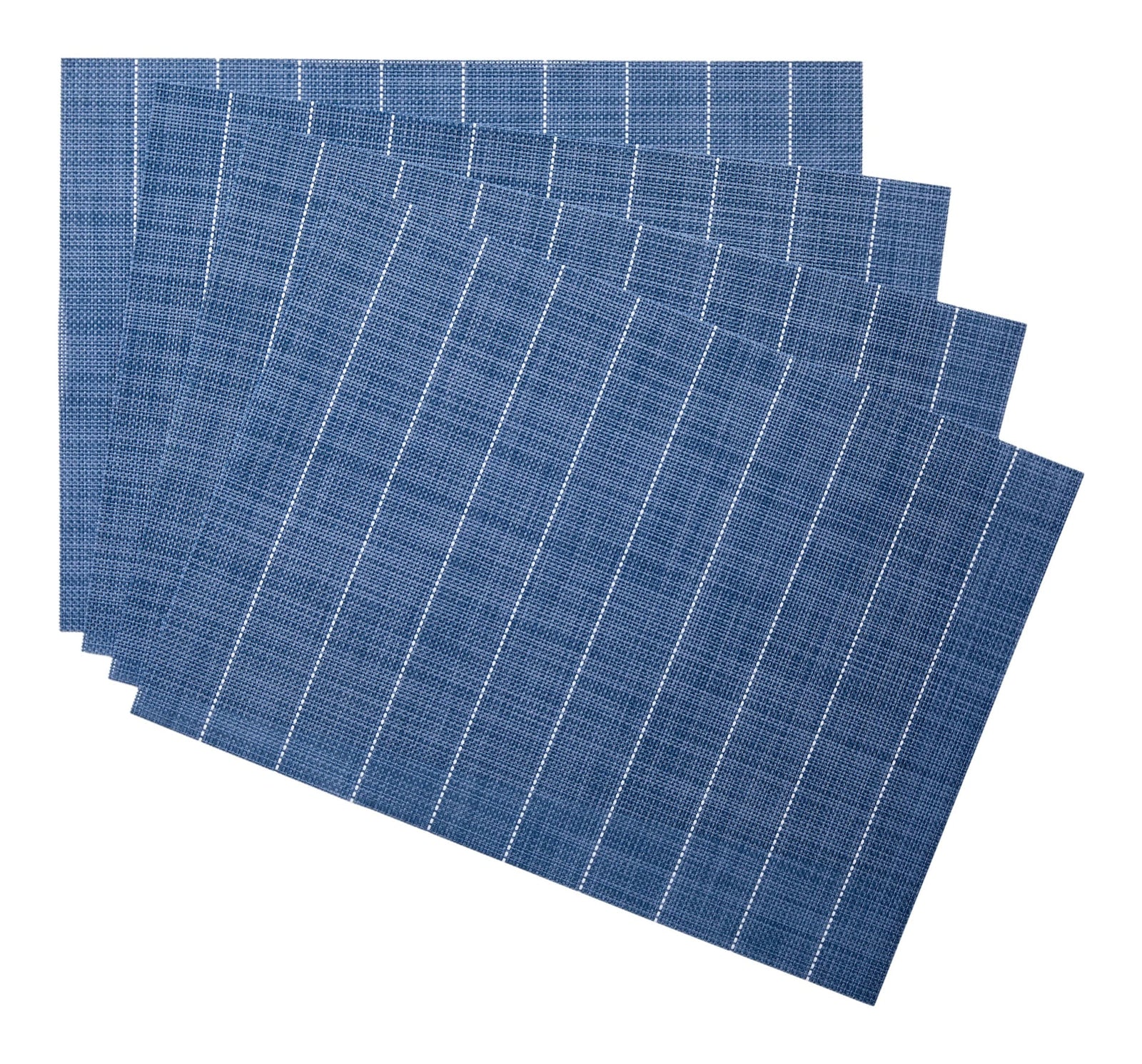 Blue Striped Woven Textilene Placemats, 13-in x 18-in, 4-pk P7C1 - product image 1