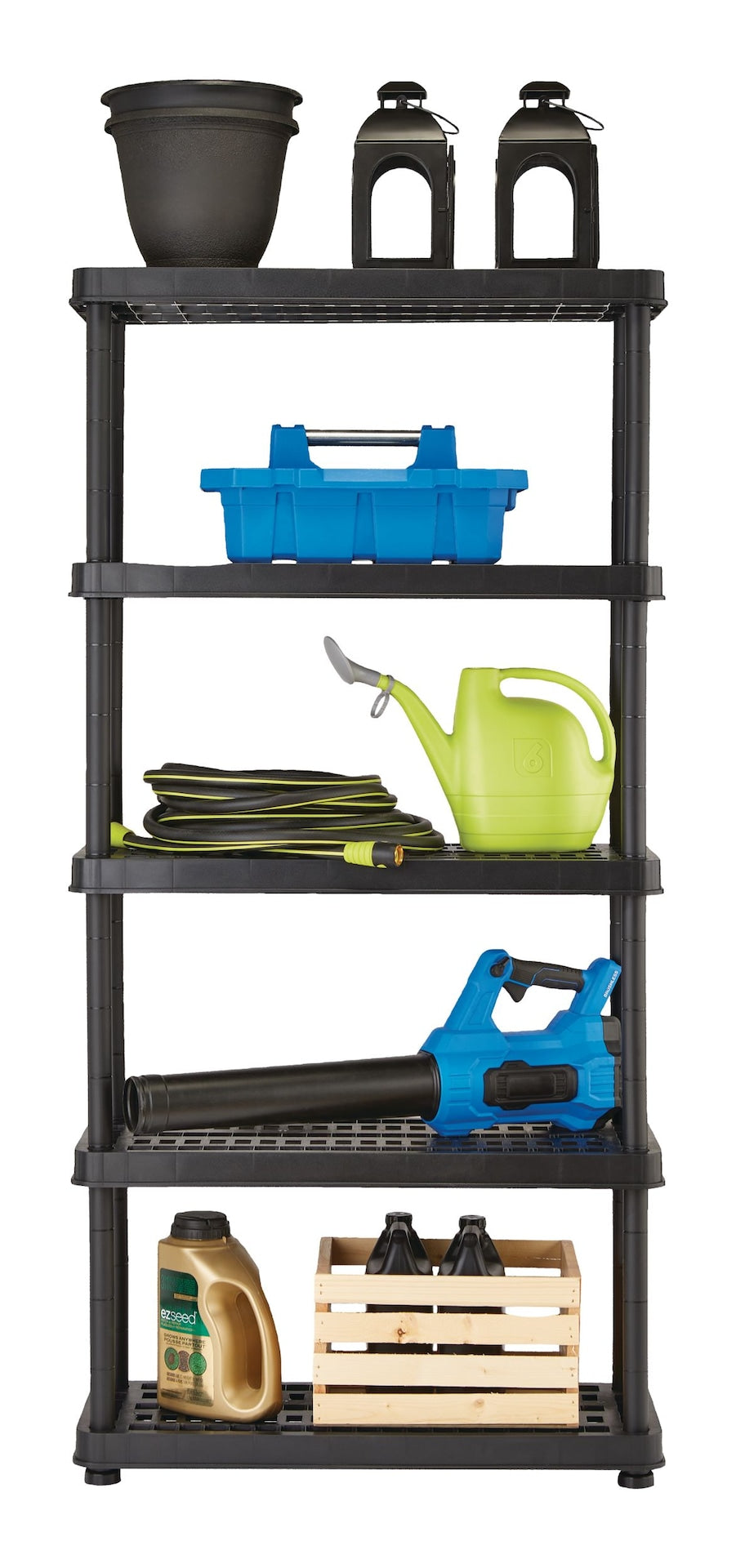 Adjustable 5-Shelf Resin/ Plastic Storage Rack/ Shelving Unit, 36 x 14 x 72-in Z5O7 - product image 6
