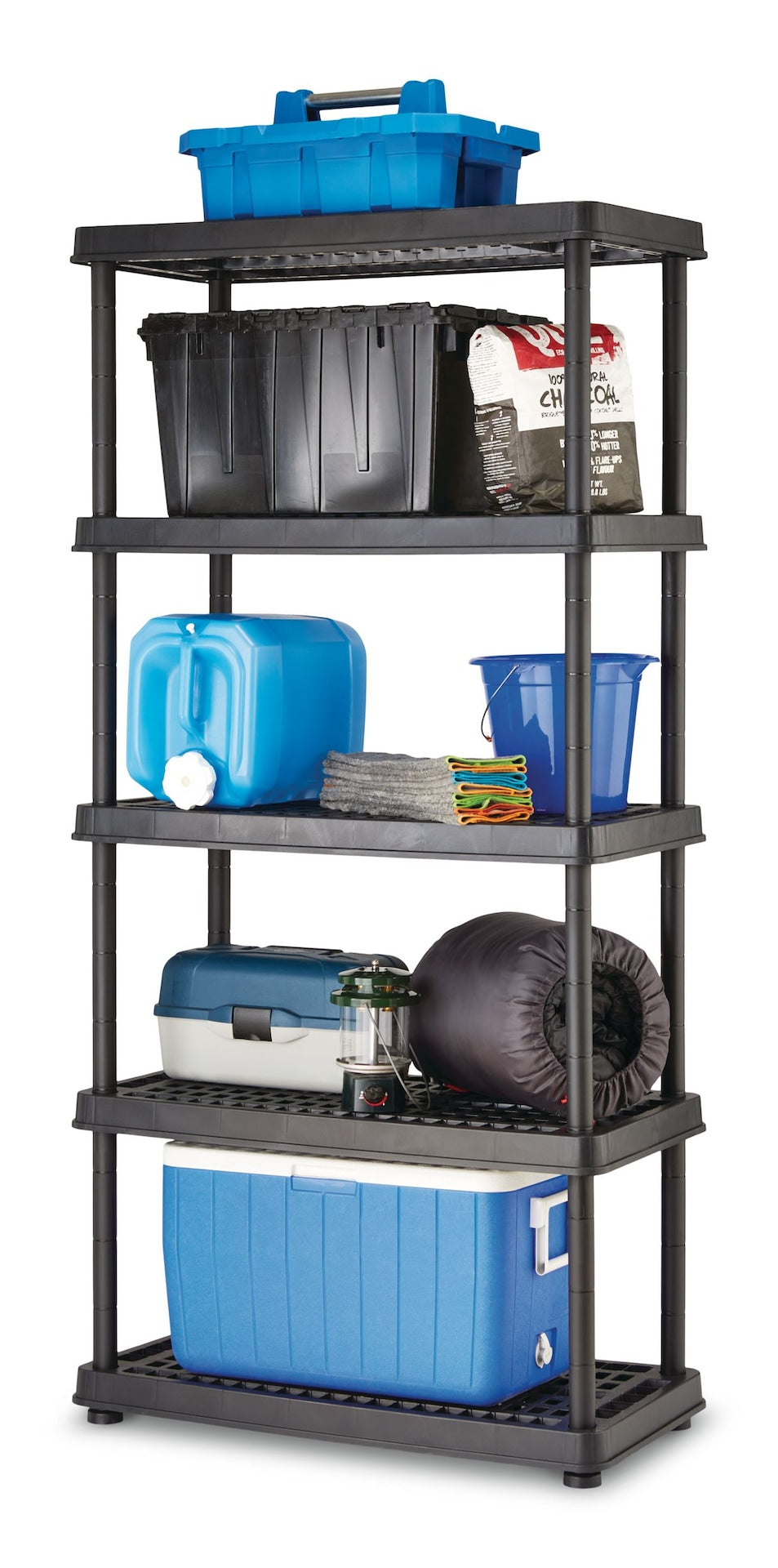 Adjustable 5-Shelf Resin/Plastic Storage Rack/Shelving Unit, 36 x 18 x 72-in L6K9 - product image 2