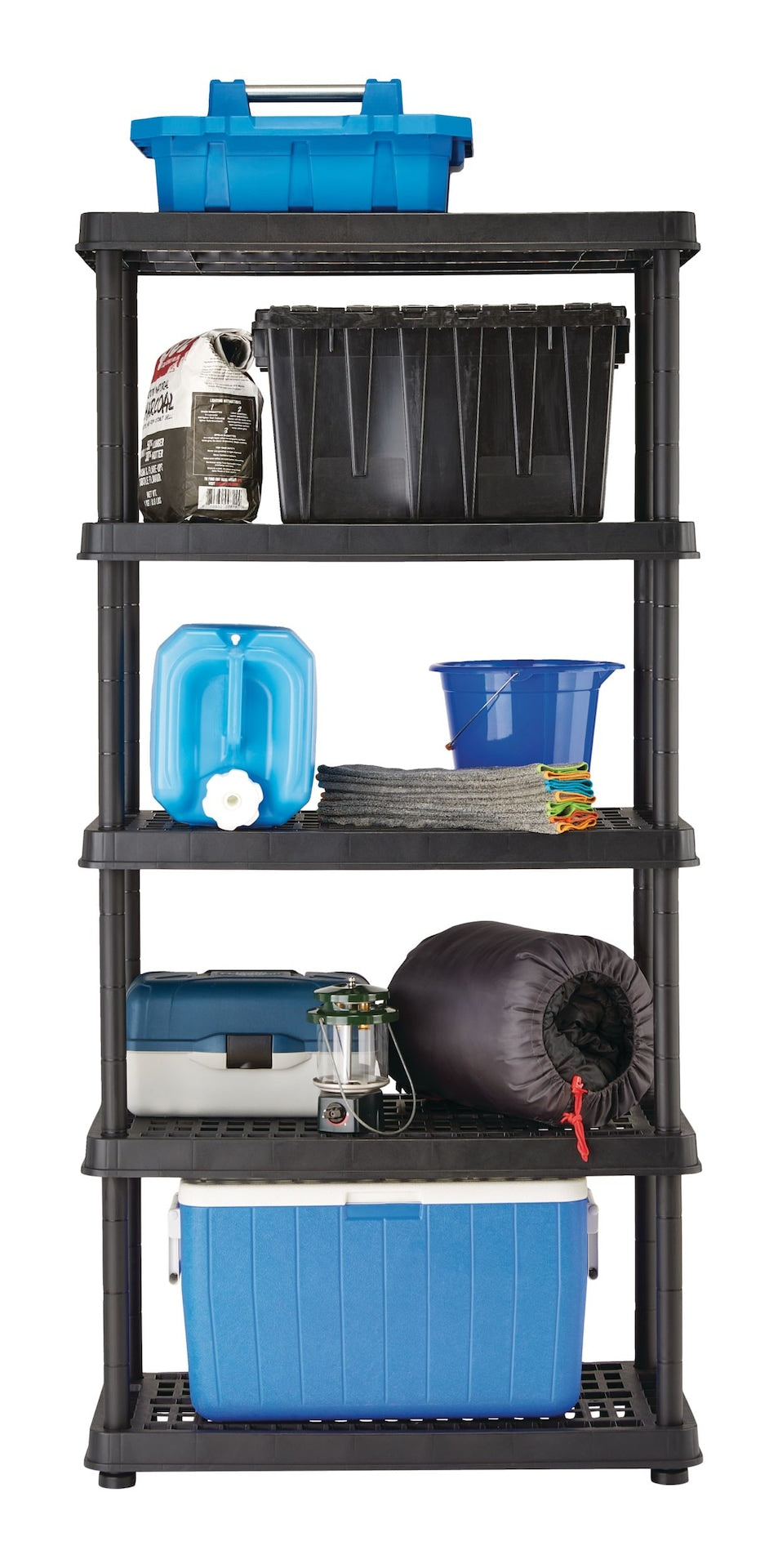 Adjustable 5-Shelf Resin/Plastic Storage Rack/Shelving Unit, 36 x 18 x 72-in L6K9 - product image 4
